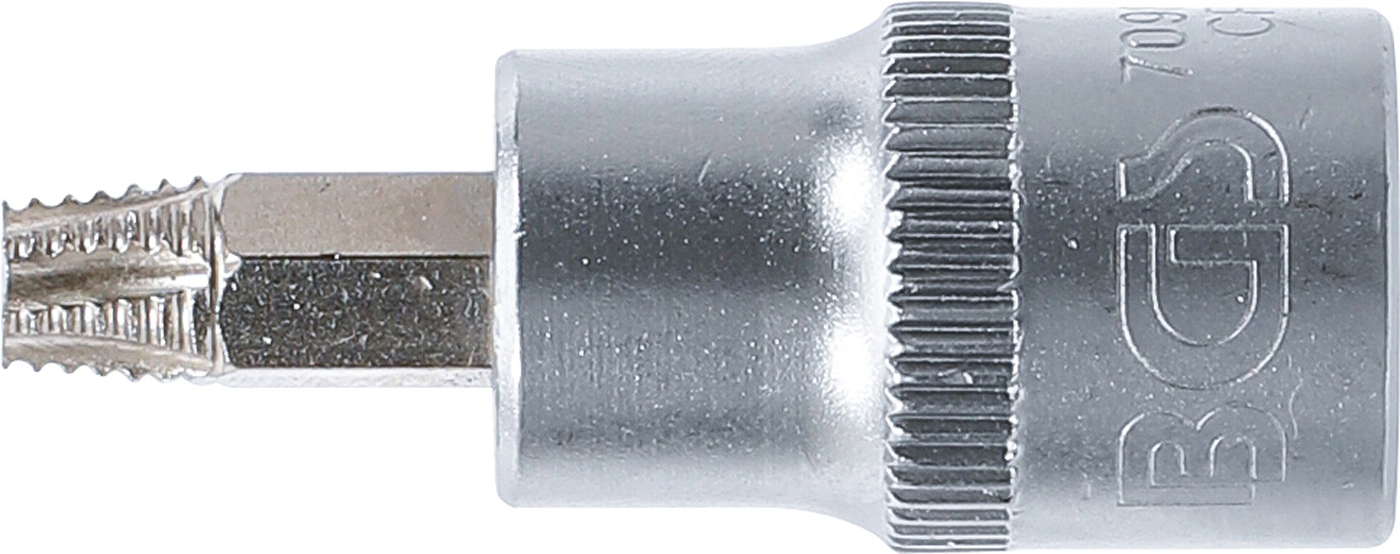 BGS Schraubenausdreher-Bit-Einsatz | Antrieb Innenvierkant 10 mm (3/8") | für defektes T-Profil (für Torx) T30