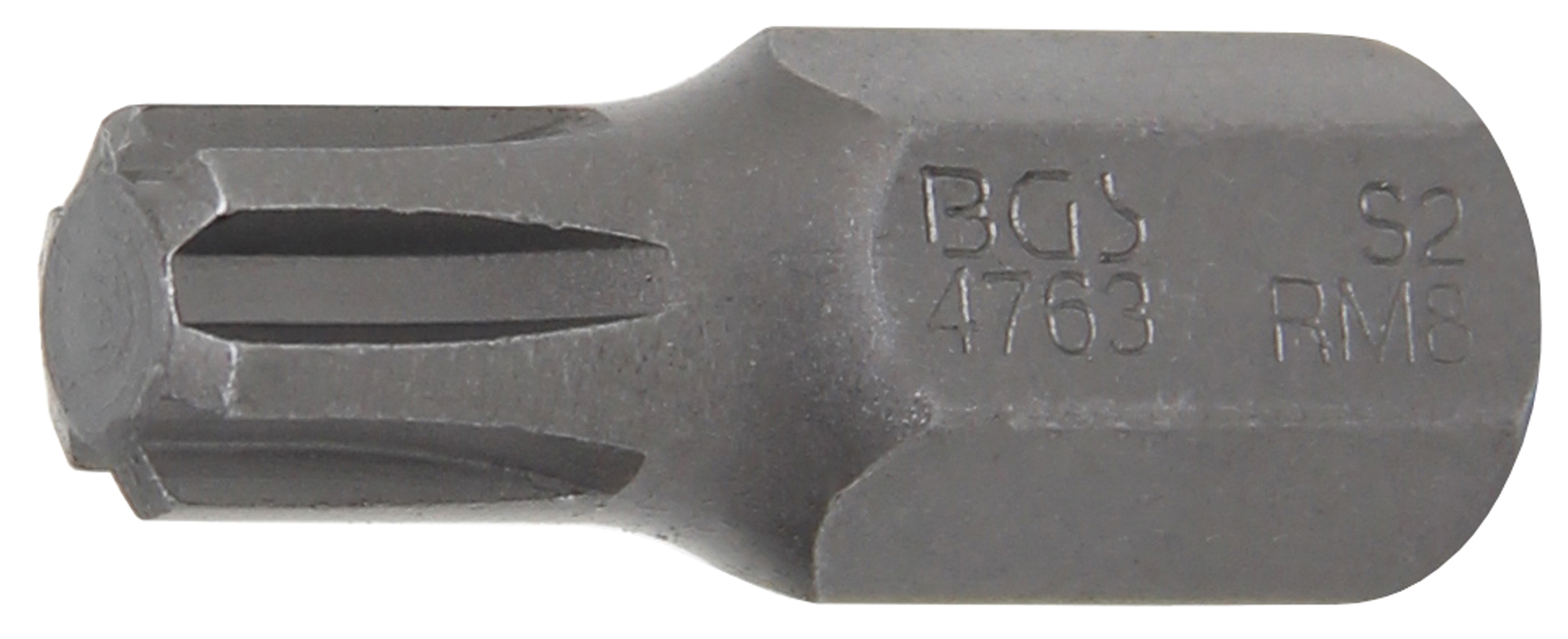 BGS Bit | Länge 30 mm | Antrieb Außensechskant 10 mm (3/8") | Keil-Profil (für RIBE) M8
