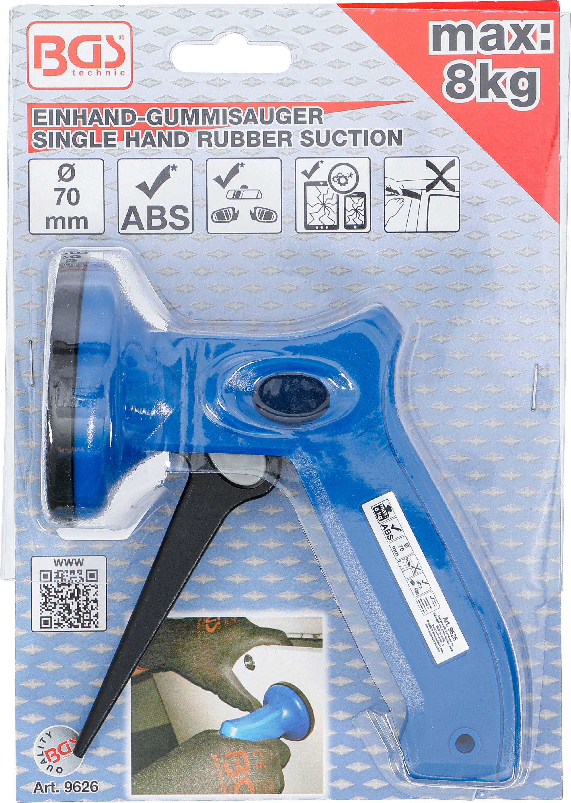 BGS Einhand-Gummisauger | ABS | Ø 70 mm