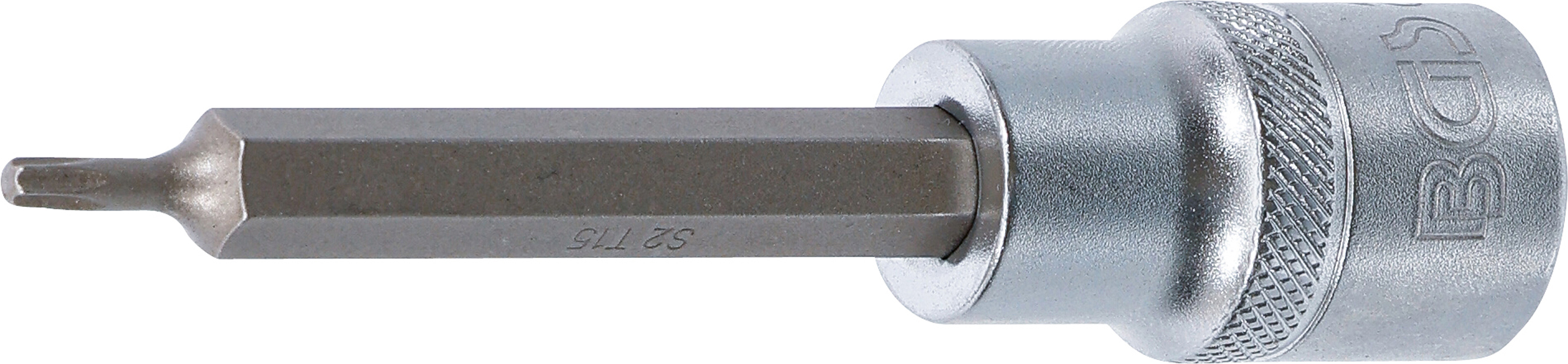 BGS Bit-Einsatz | Länge 100 mm | Antrieb Innenvierkant 12,5 mm (1/2") | T-Profil (für Torx) T15