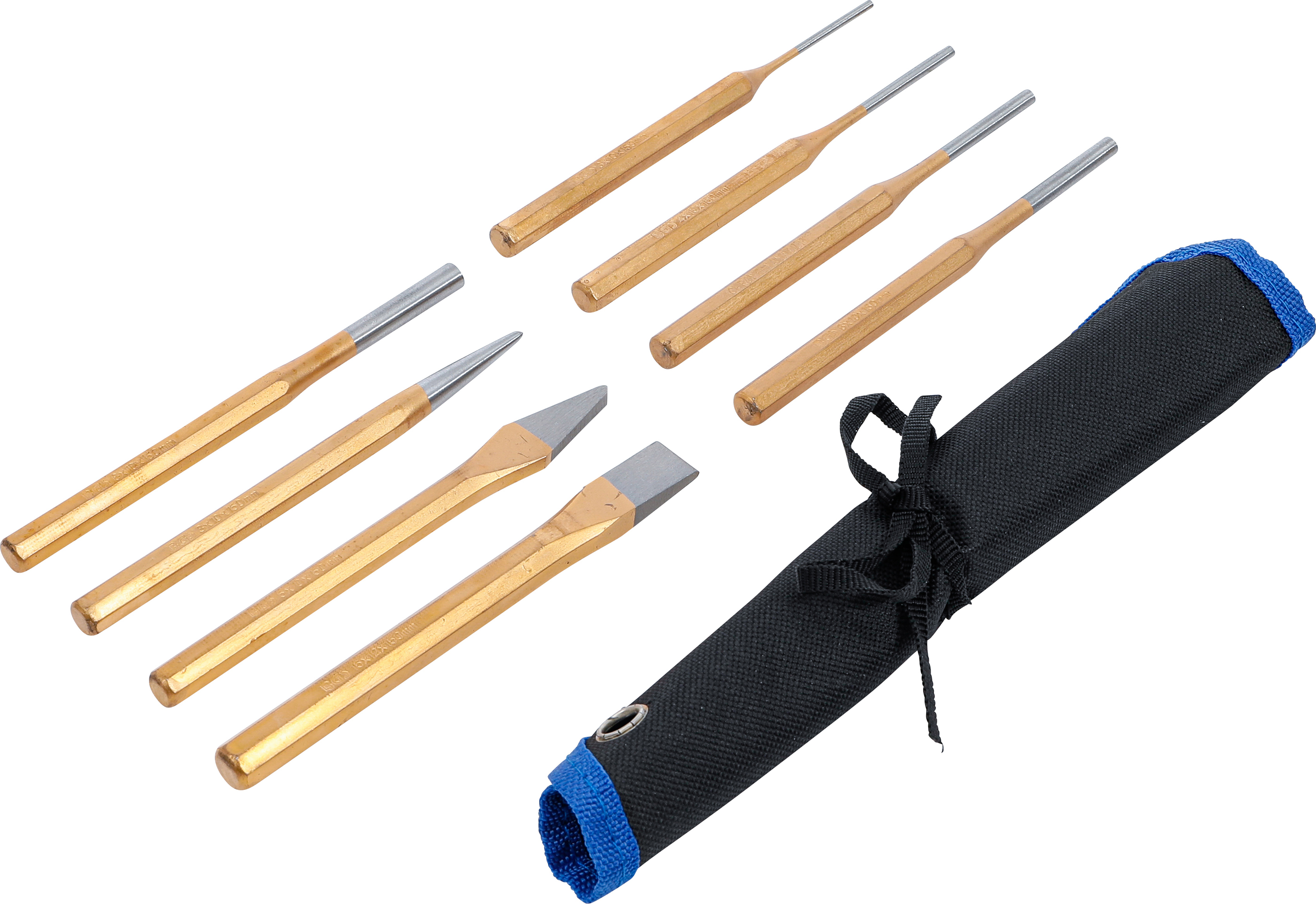 BGS Splintentreiber-Satz | 150 mm | inkl. Meißel + Körner | 8-tlg.