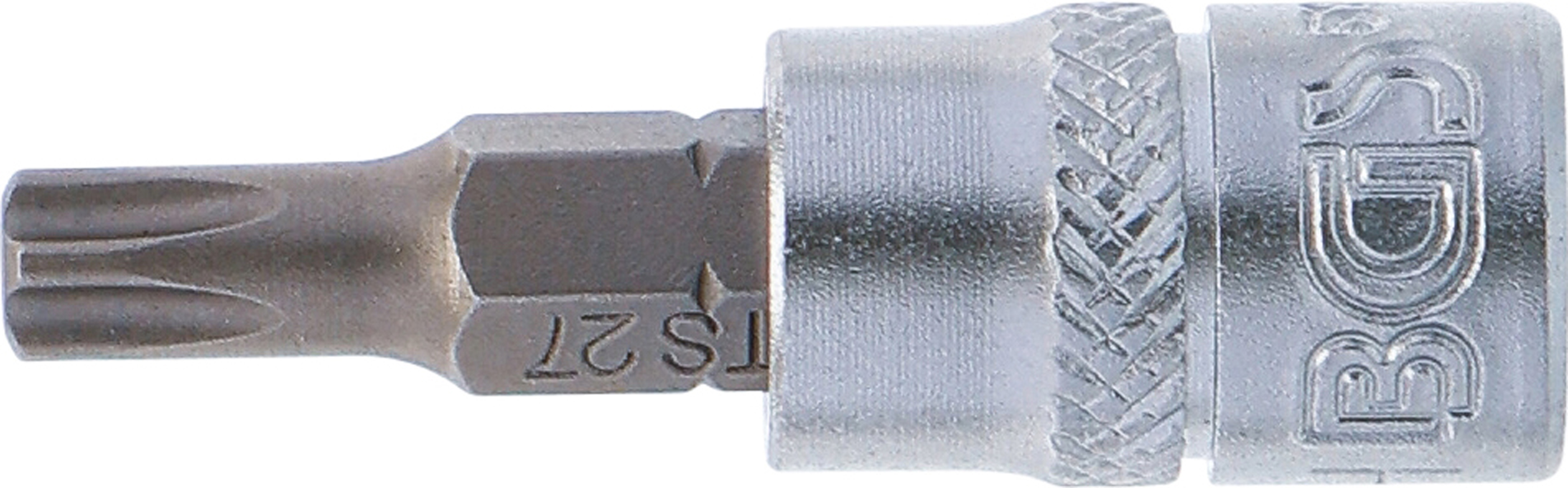 BGS Bit-Einsatz | Antrieb Innenvierkant 6,3 mm (1/4") | TS-Profil (für Torx Plus) mit Bohrung TS27