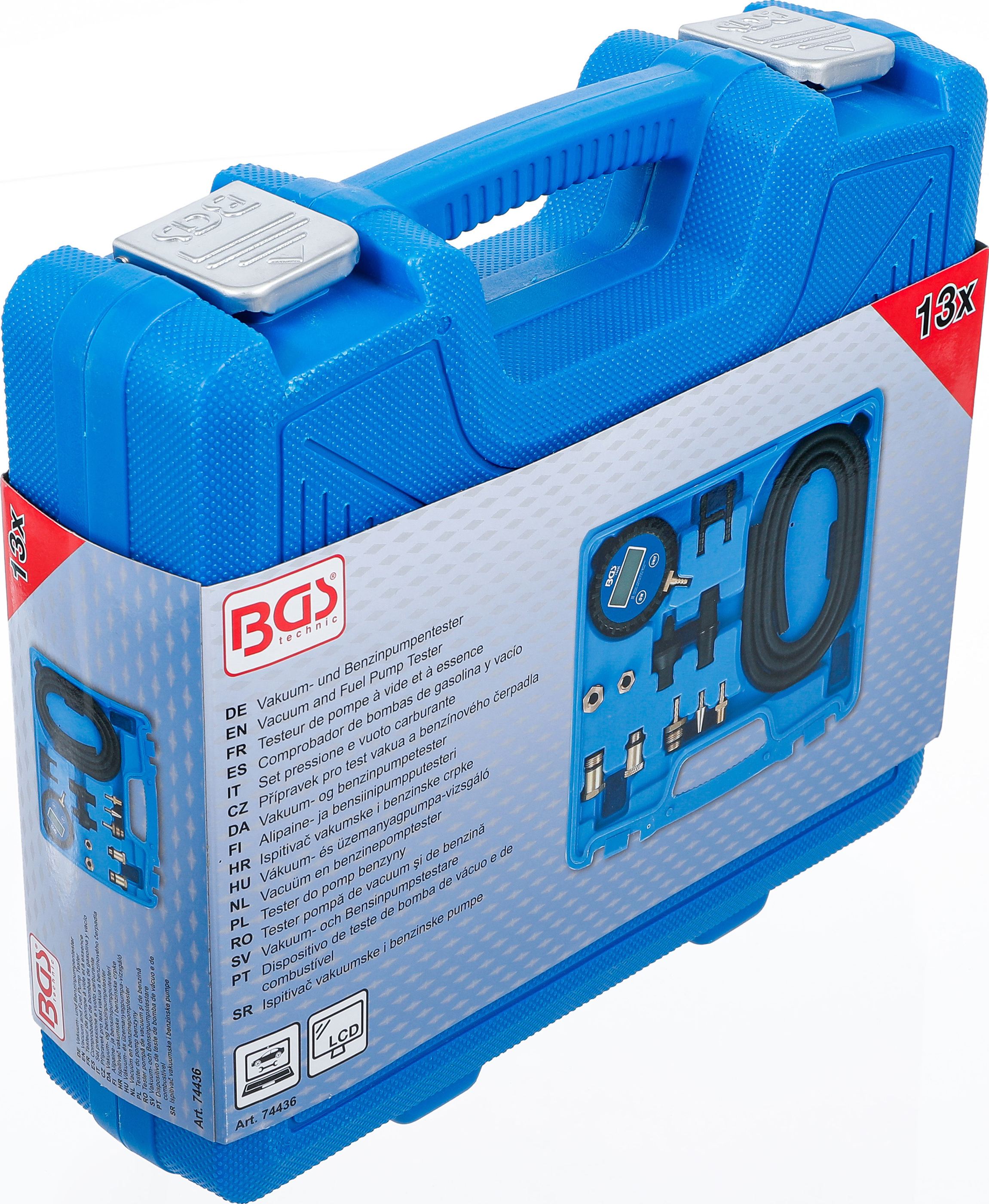 BGS Vakuum- und Benzinpumpentester | digital | mit Adapter-Satz