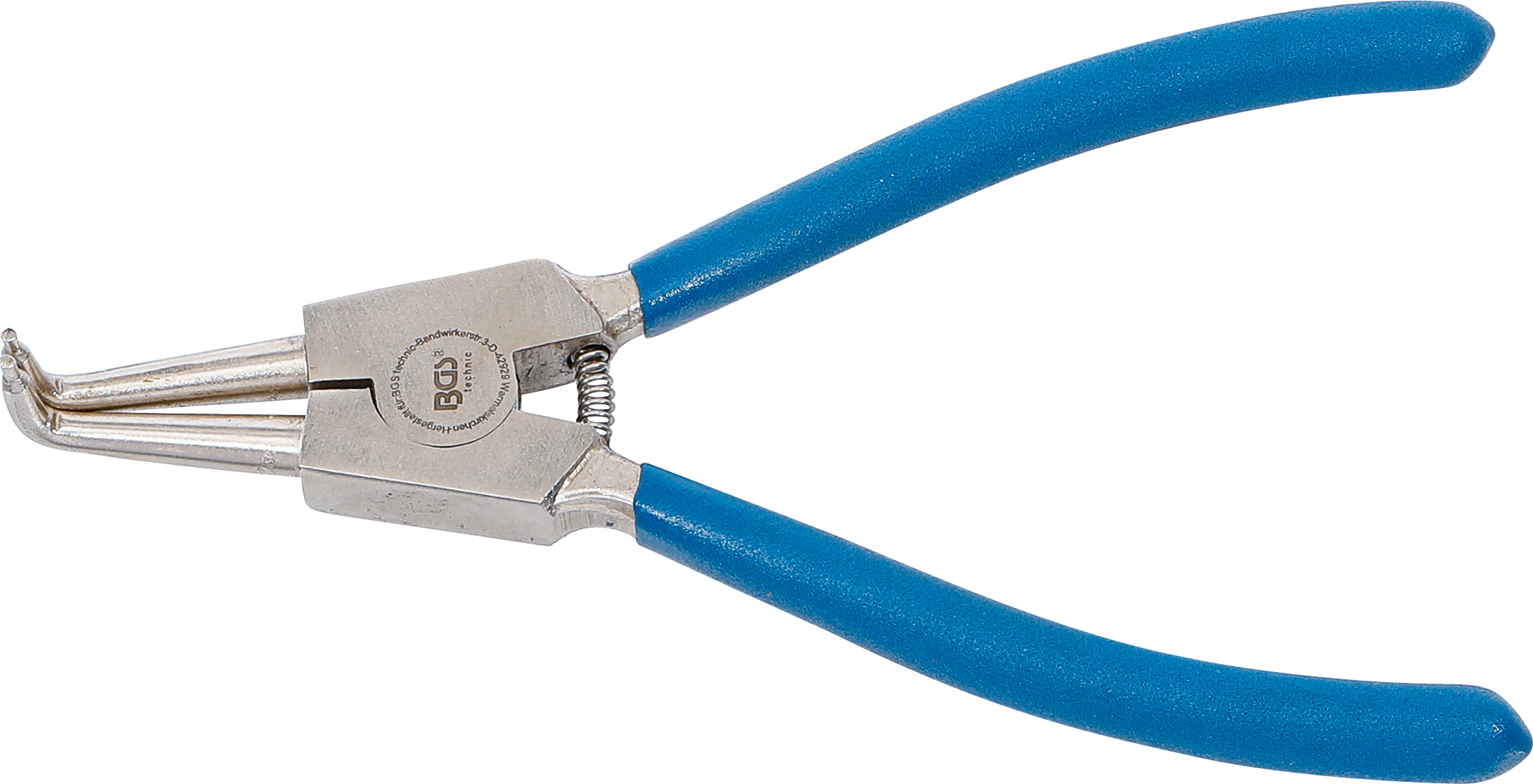 BGS Sprengringzange | abgewinkelt | für Außensprengringe | 175 mm