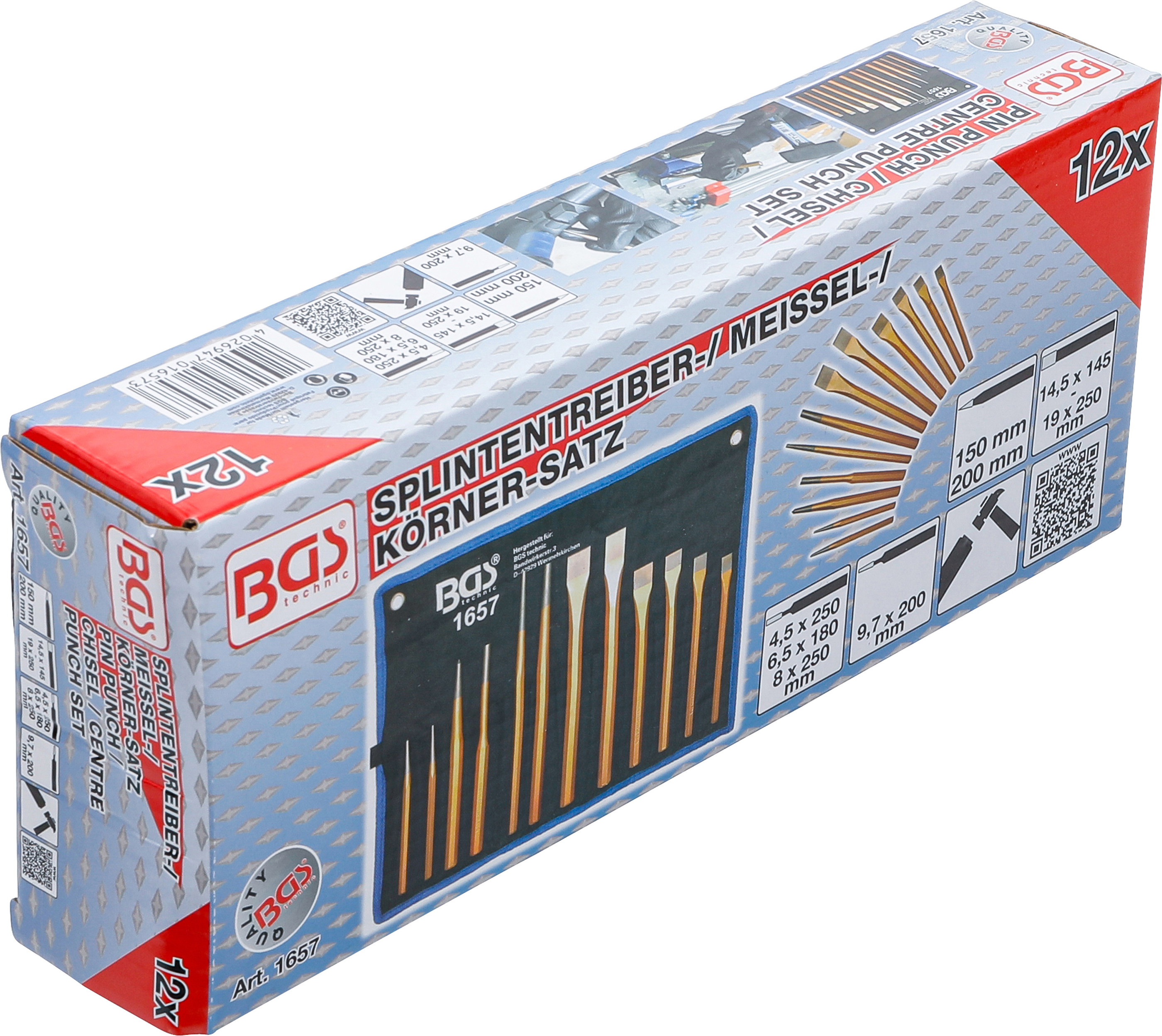 BGS Splintentreiber-/ Meissel-/ Körner-Satz | 12-tlg.
