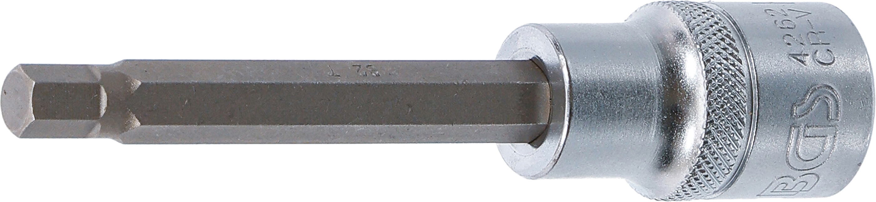 BGS Bit-Einsatz | Länge 100 mm | Antrieb Innenvierkant 12,5 mm (1/2") | Innensechskant 7 mm