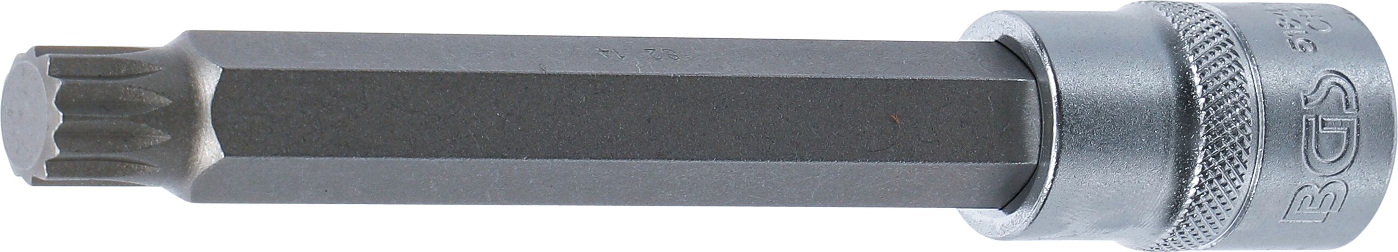 BGS Bit-Einsatz | Länge 140 mm | Antrieb Innenvierkant 12,5 mm (1/2") | Innenvielzahn (für XZN) M14
