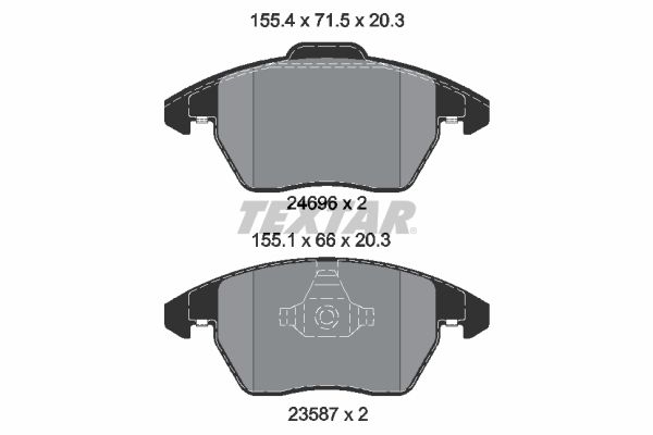 Bremsbelagsatz vorne , passt zu: AUDI A1; SEAT IBIZA IV, IBIZA IV SC, IBIZA IV ST; VW POLO V 1.0-2.0D 03.10-10.18