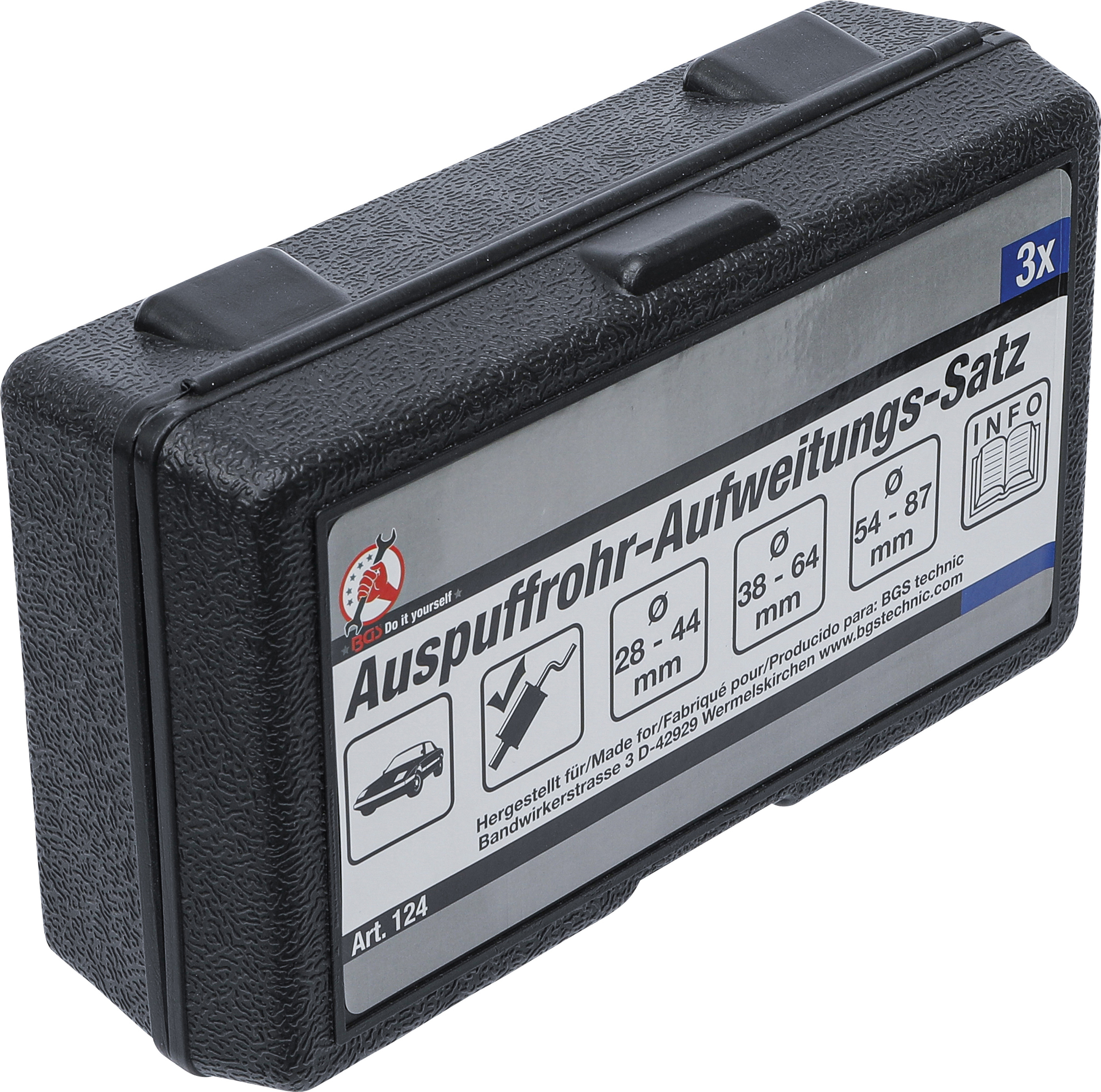 BGS Auspuffrohr-Aufweitungs-Satz | 3-tlg.