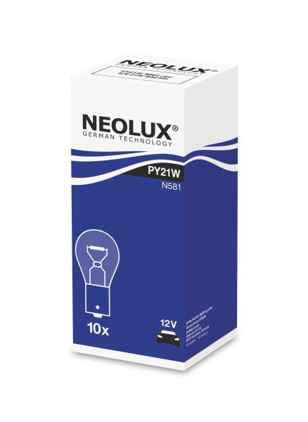Neolux N581 Kugellampe Orange 12V 21W PY21W BAU15s 10er Pack