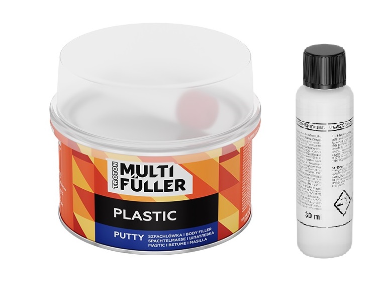 Troton Multi Füller Kunststoff Universal Spachtel mit Härter Schwarz 400gr