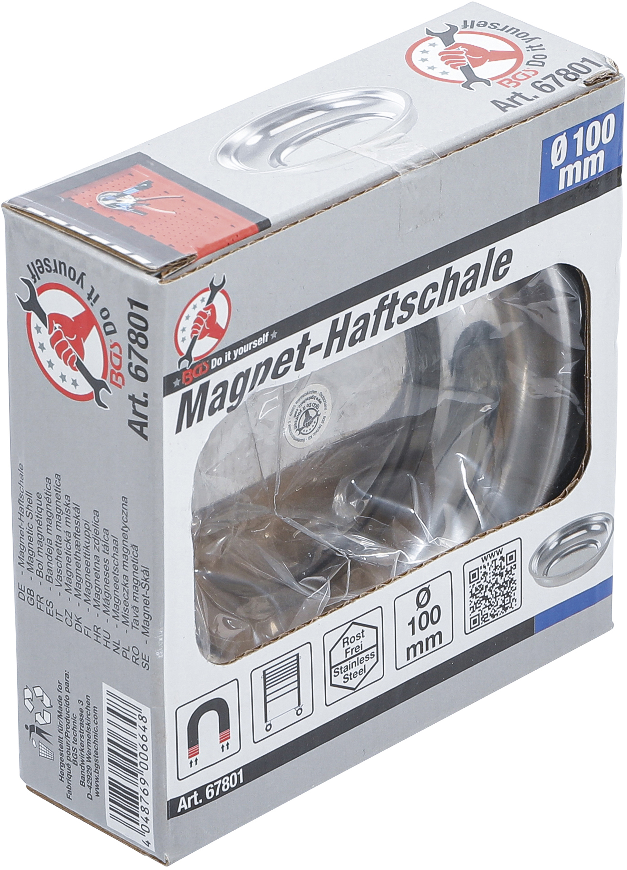 BGS Magnet-Haftschale | Edelstahl | Ø 100 mm