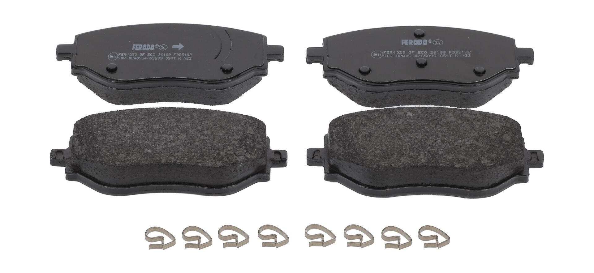 Bremsbelagsatz, Scheibenbremse