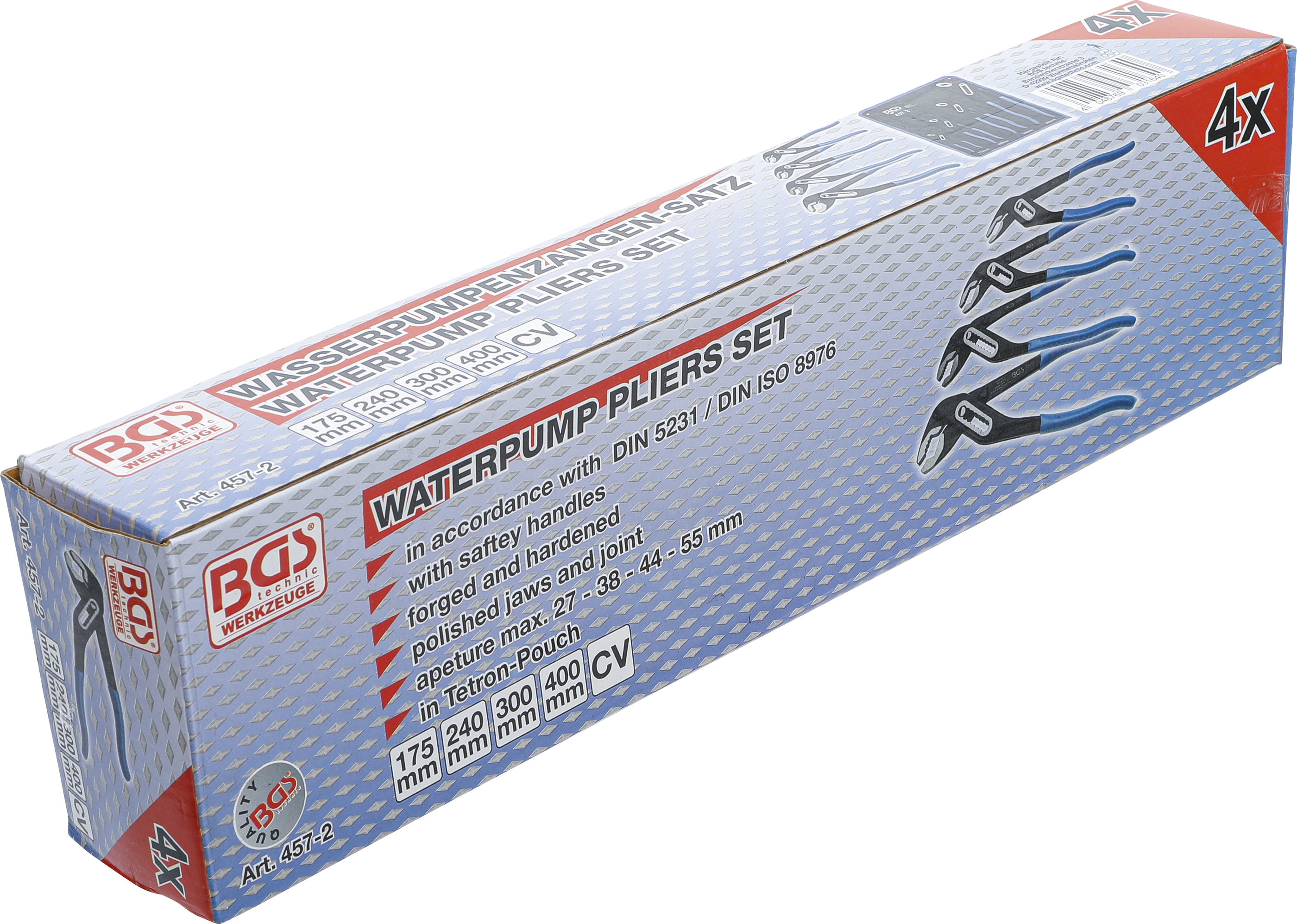 BGS Wasserpumpenzangen-Satz | 4-tlg.