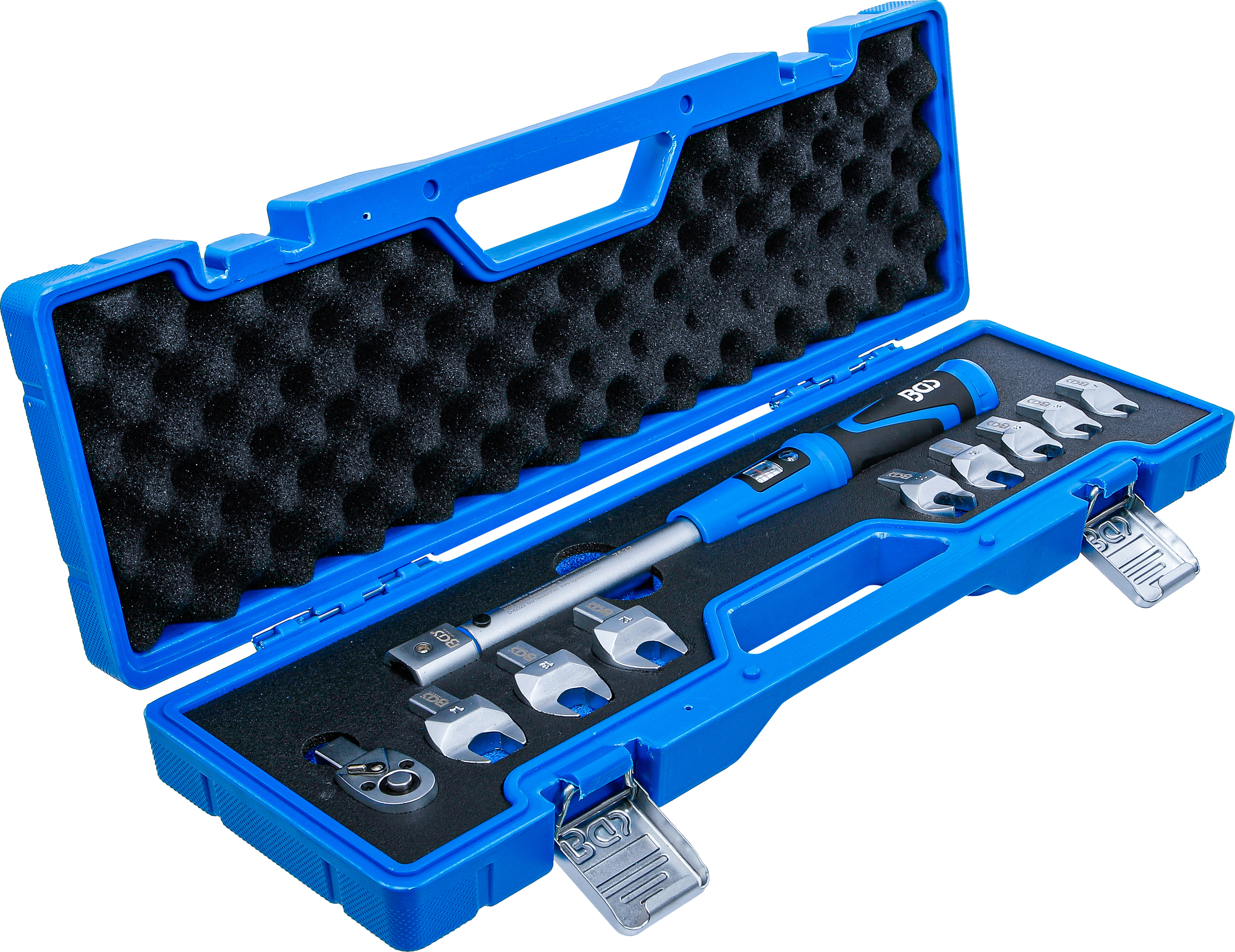 BGS Drehmomentschlüssel-Satz | für 9 x 12 mm Einsteckwerkzeuge | 10 - 50 Nm | 10-tlg.