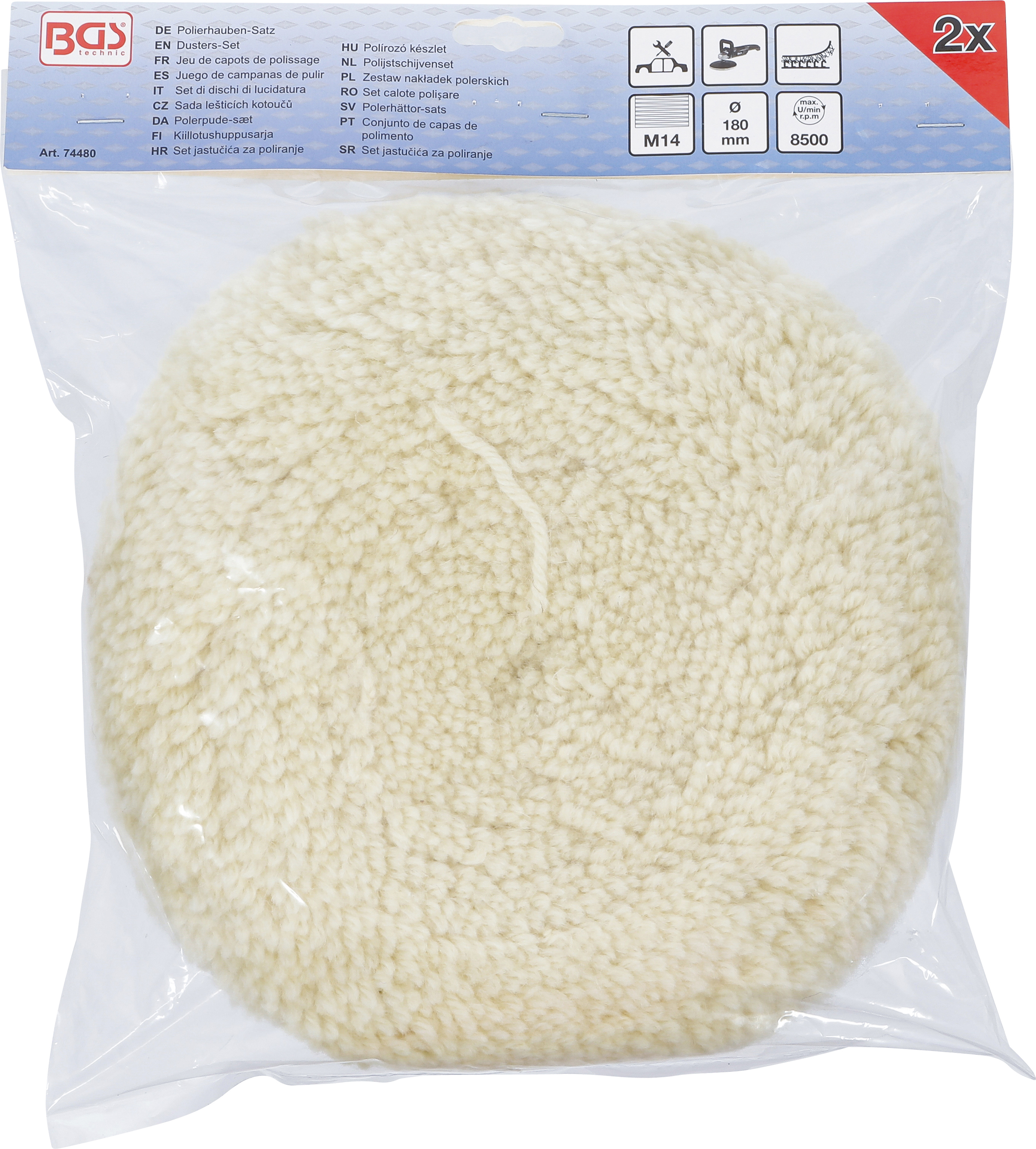 BGS Polierhauben-Satz | Ø 180 mm | 2-tlg.