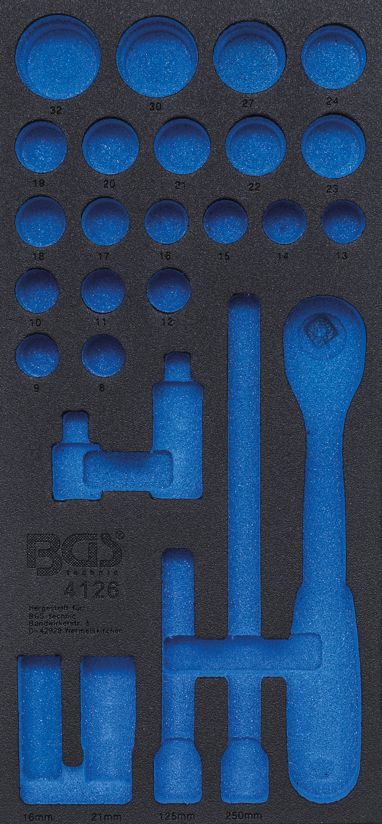 BGS Werkstattwageneinlage 1/3 | leer | für Art. 4126