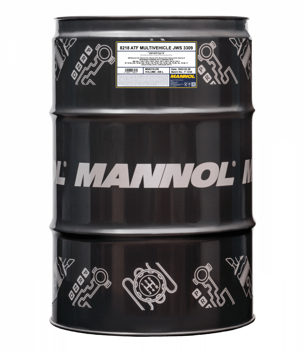 Mannol ATF 8218 O.E.M. Multivehicle JWS 3309 Automatikgetriebeöl 208 Liter