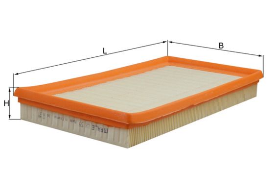Luftfilter “KNECHT Filtereinsatz , 336,5 mm, 163 mm”