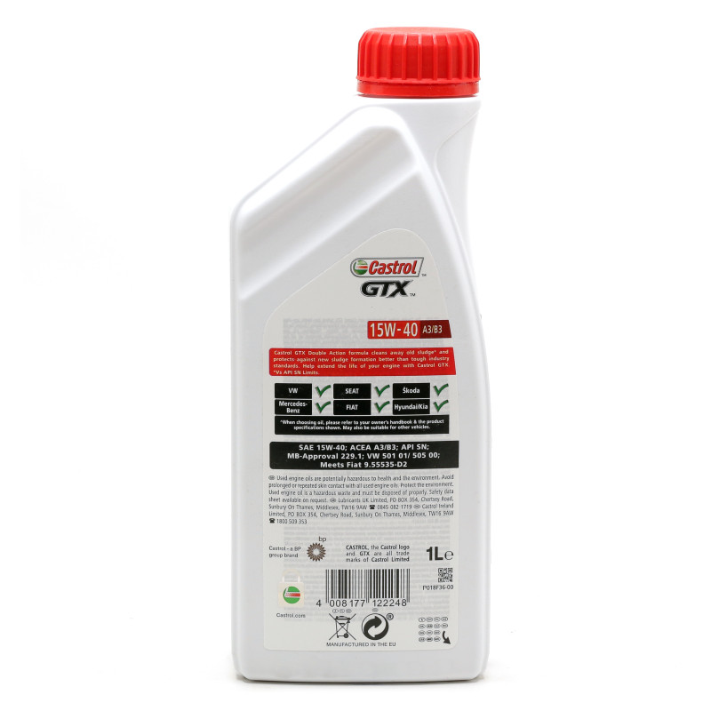 15W-40 Castrol GTX A3/B3 Motoröl 1 Liter