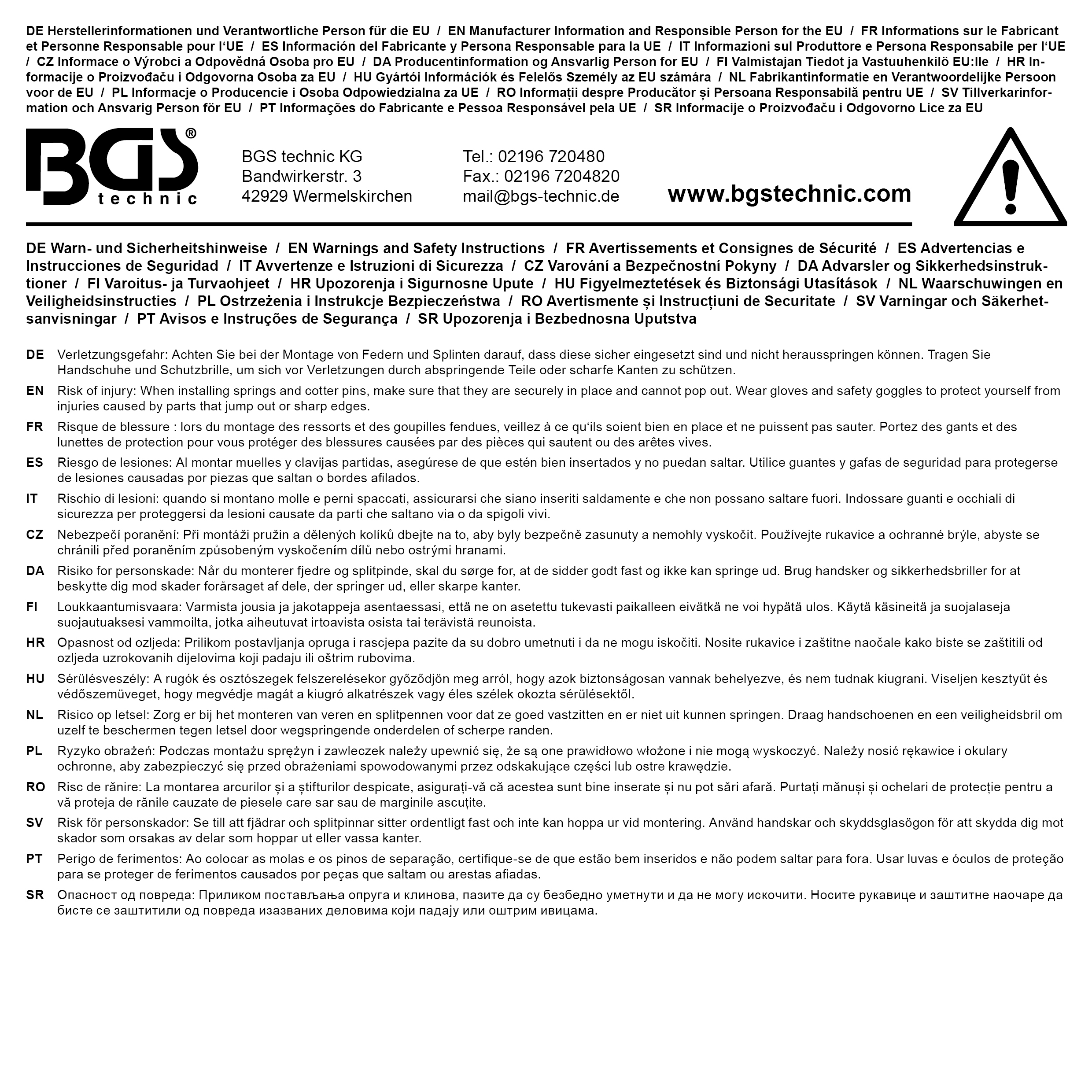 BGS Splinte-Sortiment | Ø 1,6 - 3,2 mm | 135-tlg.