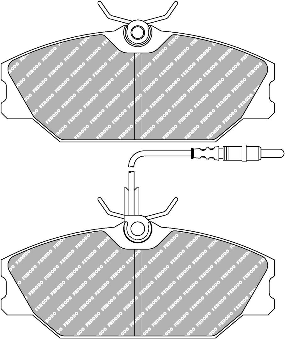 Bremsbelagsatz, Scheibenbremse “FERODO RACING High performance roa , 129,9 mm, 55 mm”
