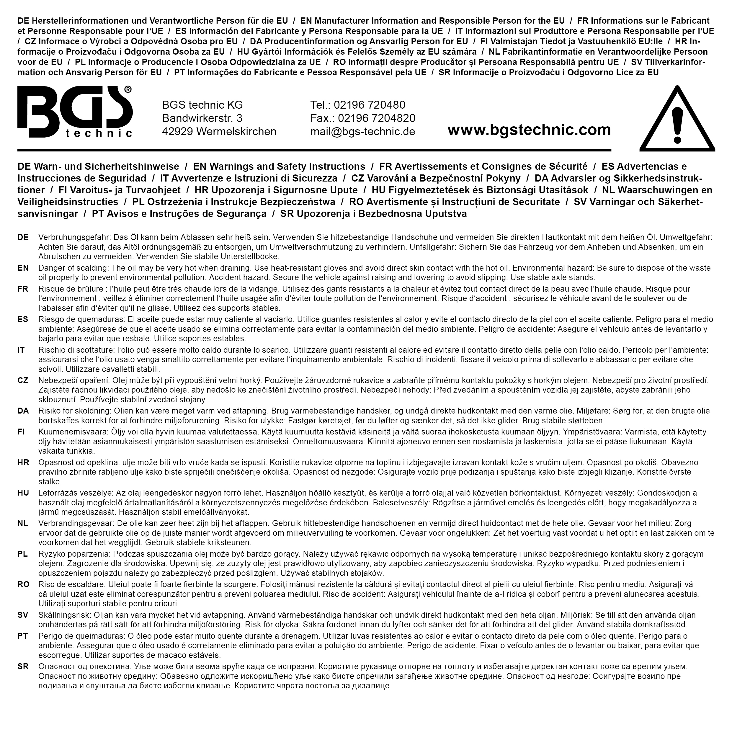 BGS Öldienstschlüssel-Satz | Antrieb Innenvierkant 12,5 mm (1/2") | Abtrieb Innenvierkant | 6-tlg.