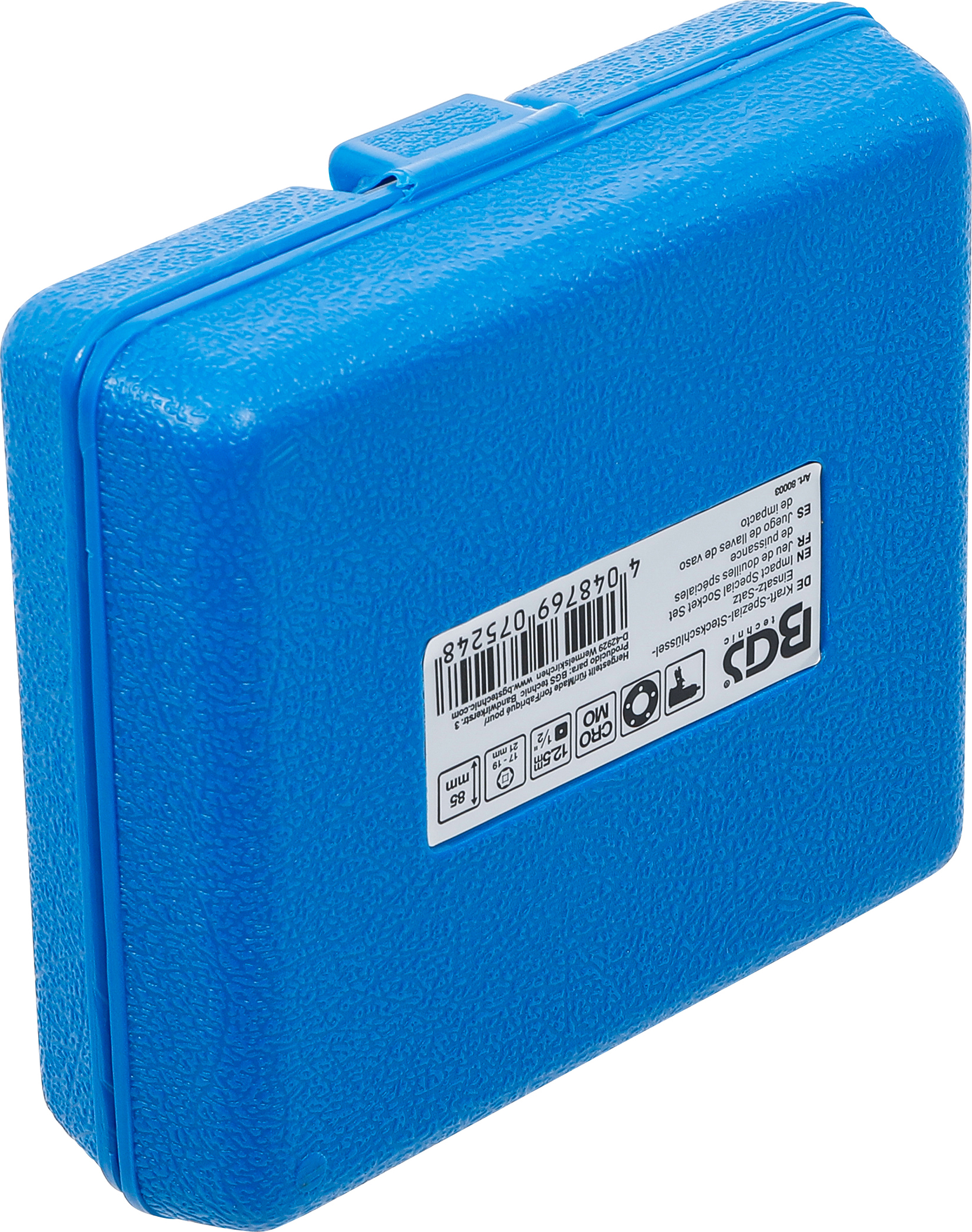 BGS Kraft-Spezial-Steckschlüssel-Einsatz-Satz | Antrieb Innenvierkant 12,5 mm (1/2") | SW 17 / 19 / 21 mm | 3-tlg.