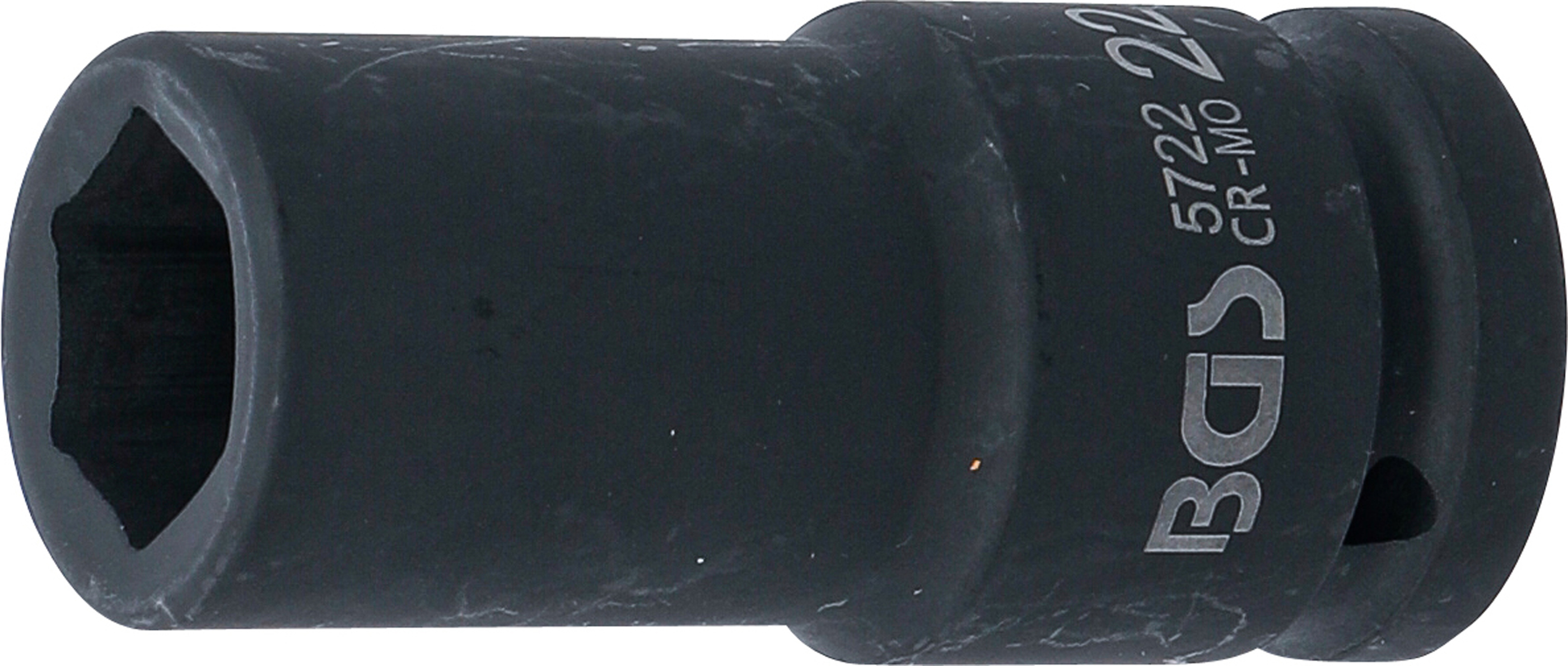 BGS Kraft-Steckschlüssel-Einsatz Sechskant, tief | Antrieb Innenvierkant 20 mm (3/4") | SW 22 mm