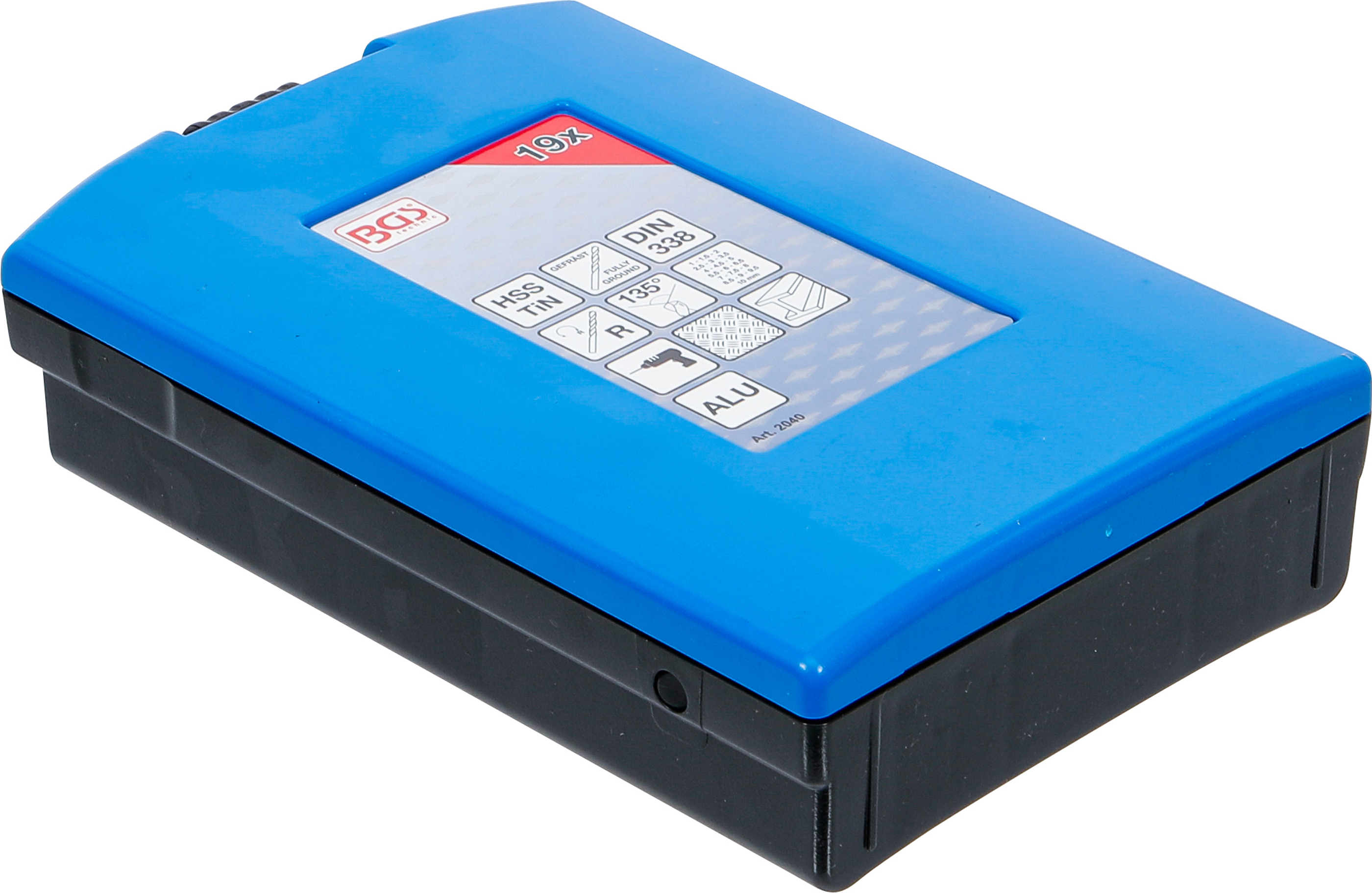 BGS Spiralbohrer-Satz | HSS-G | titan-nitriert | 1 - 10 mm | 19-tlg.