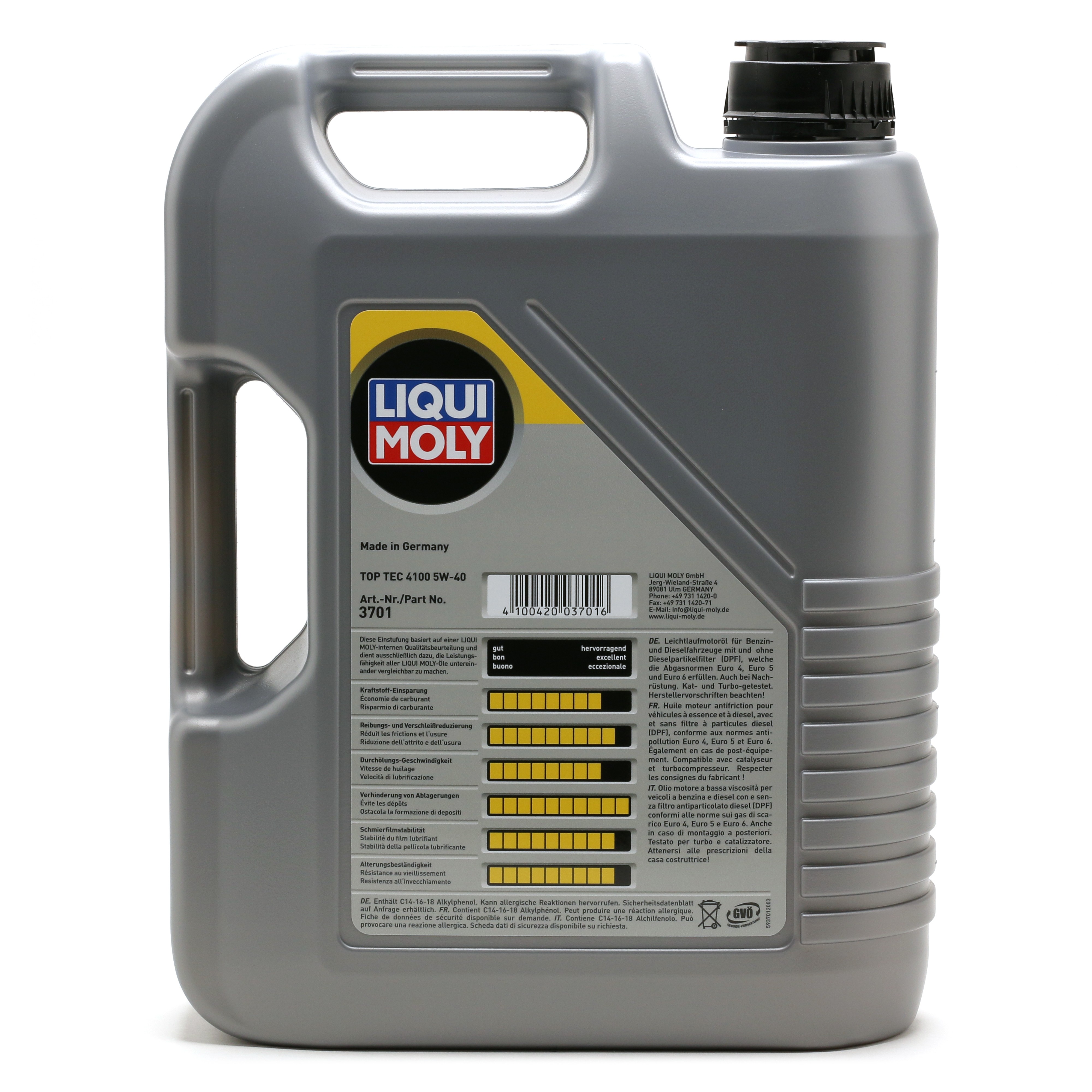 5W-40 Liqui Moly Top Tec 4100 5 Liter