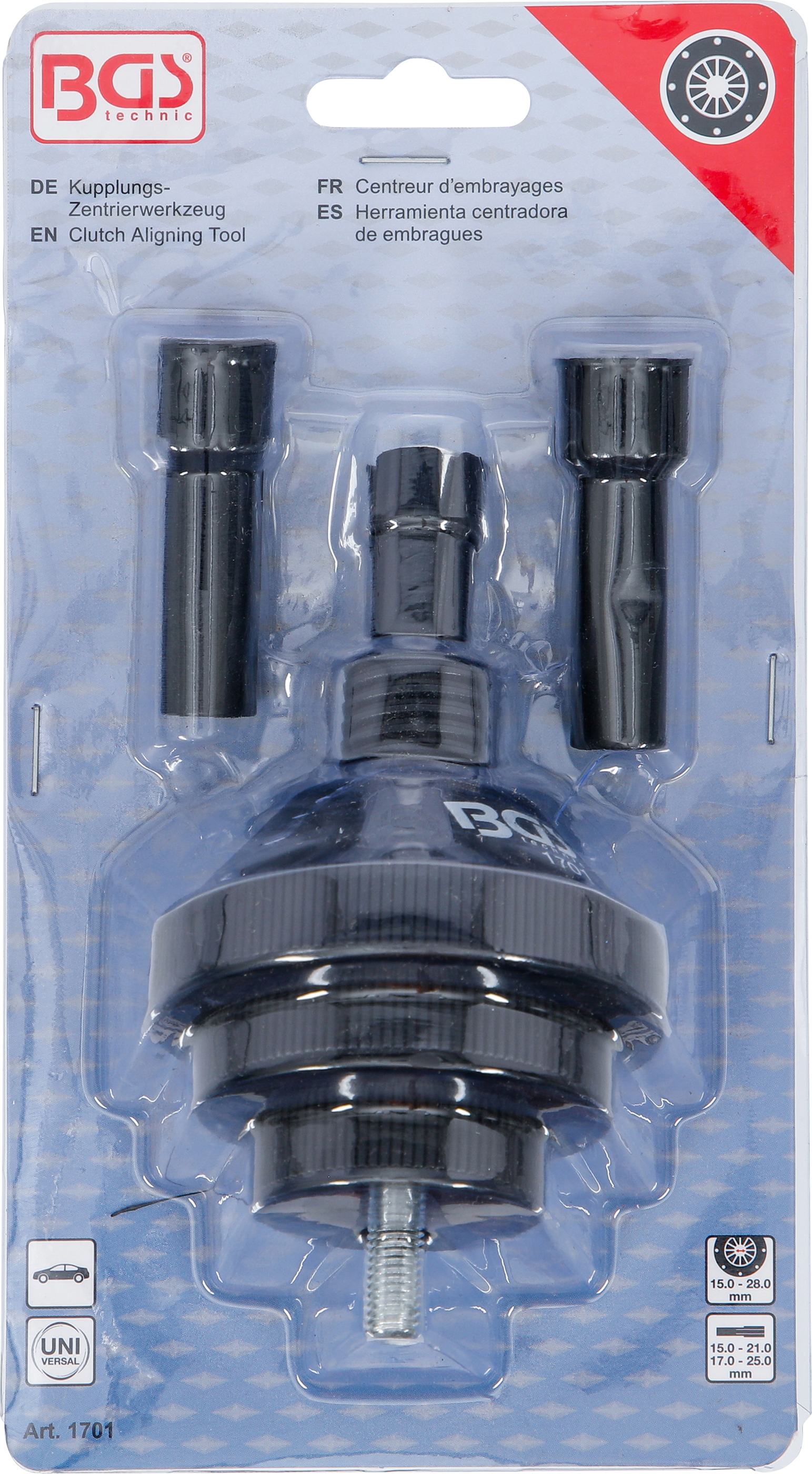 BGS Kupplungs-Zentrierwerkzeug | universal | für Nabendurchmesser 15 - 28 mm