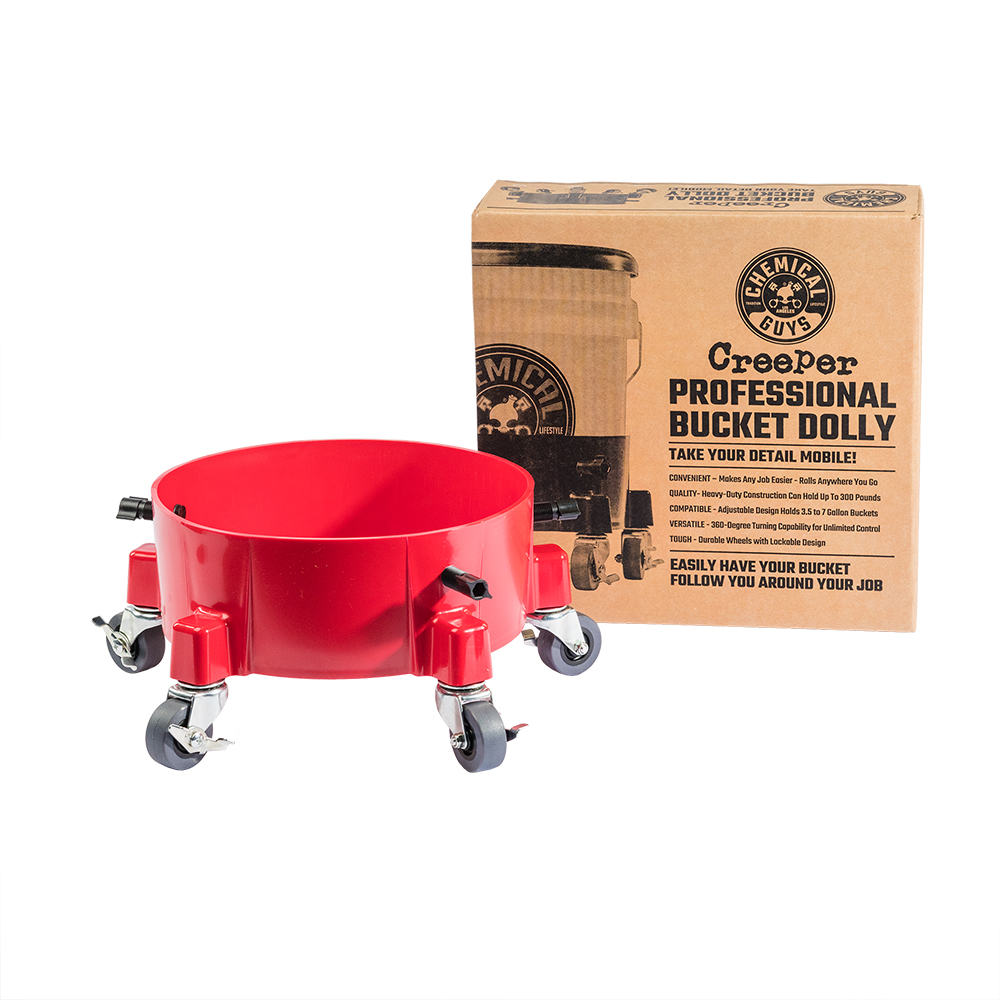 Chemical Guys Creeper Professional Bucket Dolly Red