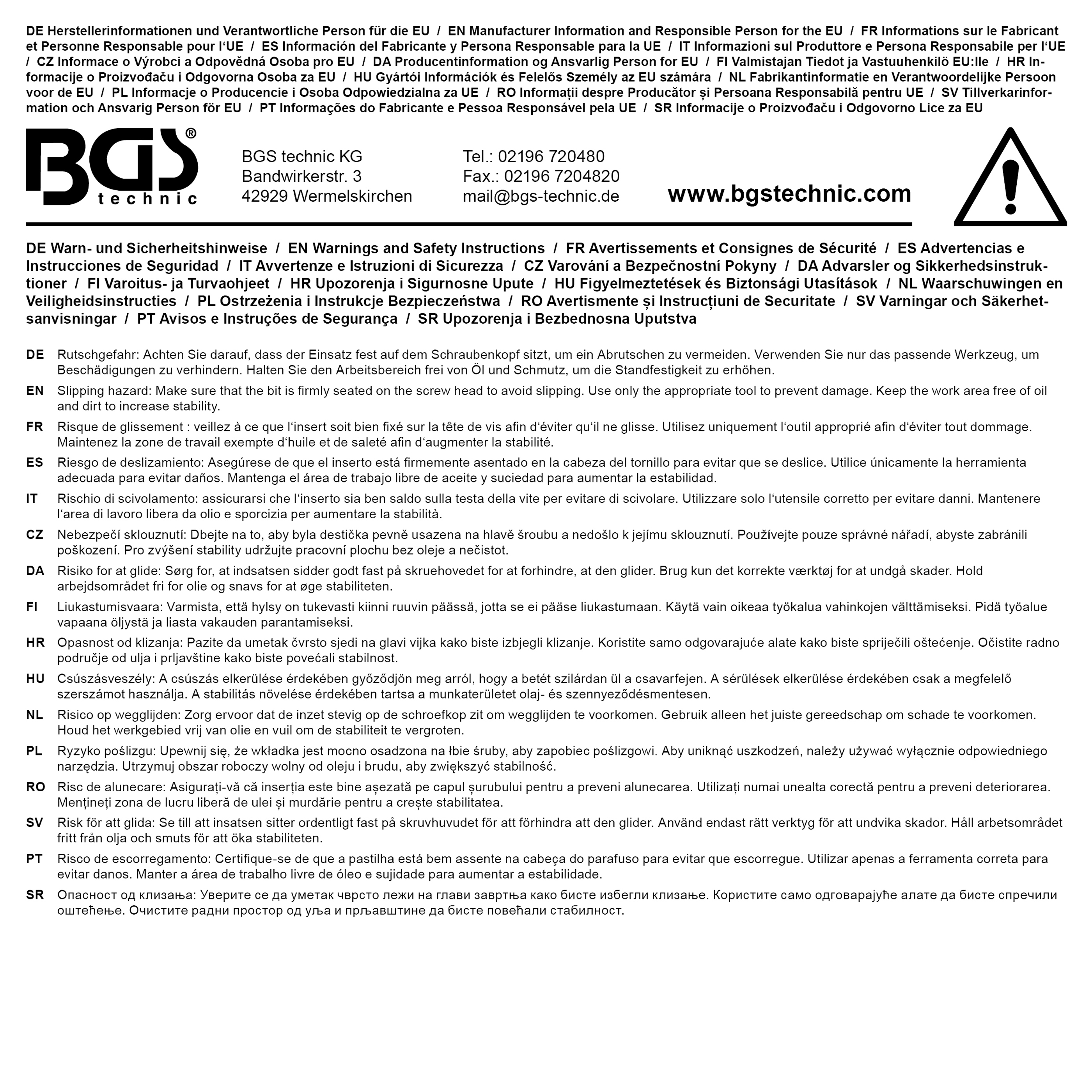 BGS Steckschlüssel-Einsatz Gear Lock, tief | Antrieb Innenvierkant 10 mm (3/8") | SW 15 mm