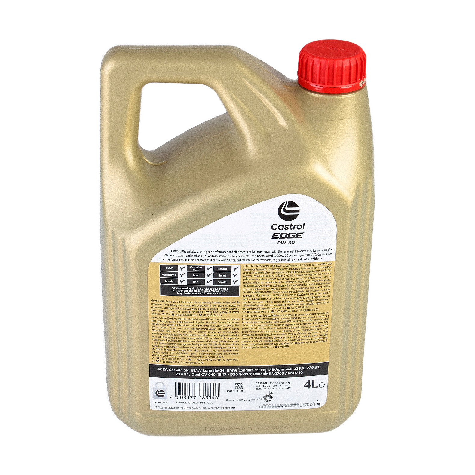 0W-30 Castrol Edge Motoröl 4 Liter