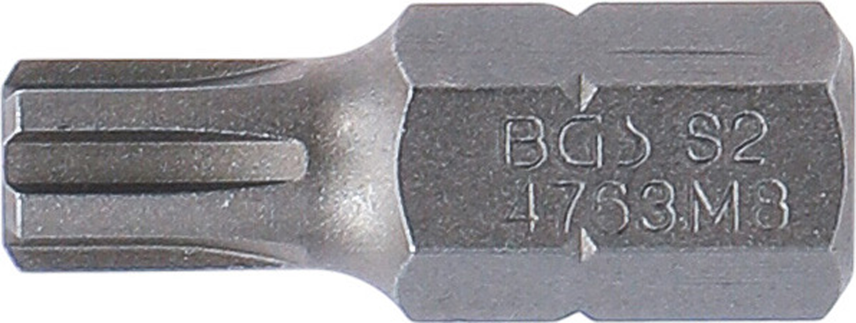 BGS Bit | Länge 30 mm | Antrieb Außensechskant 10 mm (3/8") | Keil-Profil (für RIBE) M8