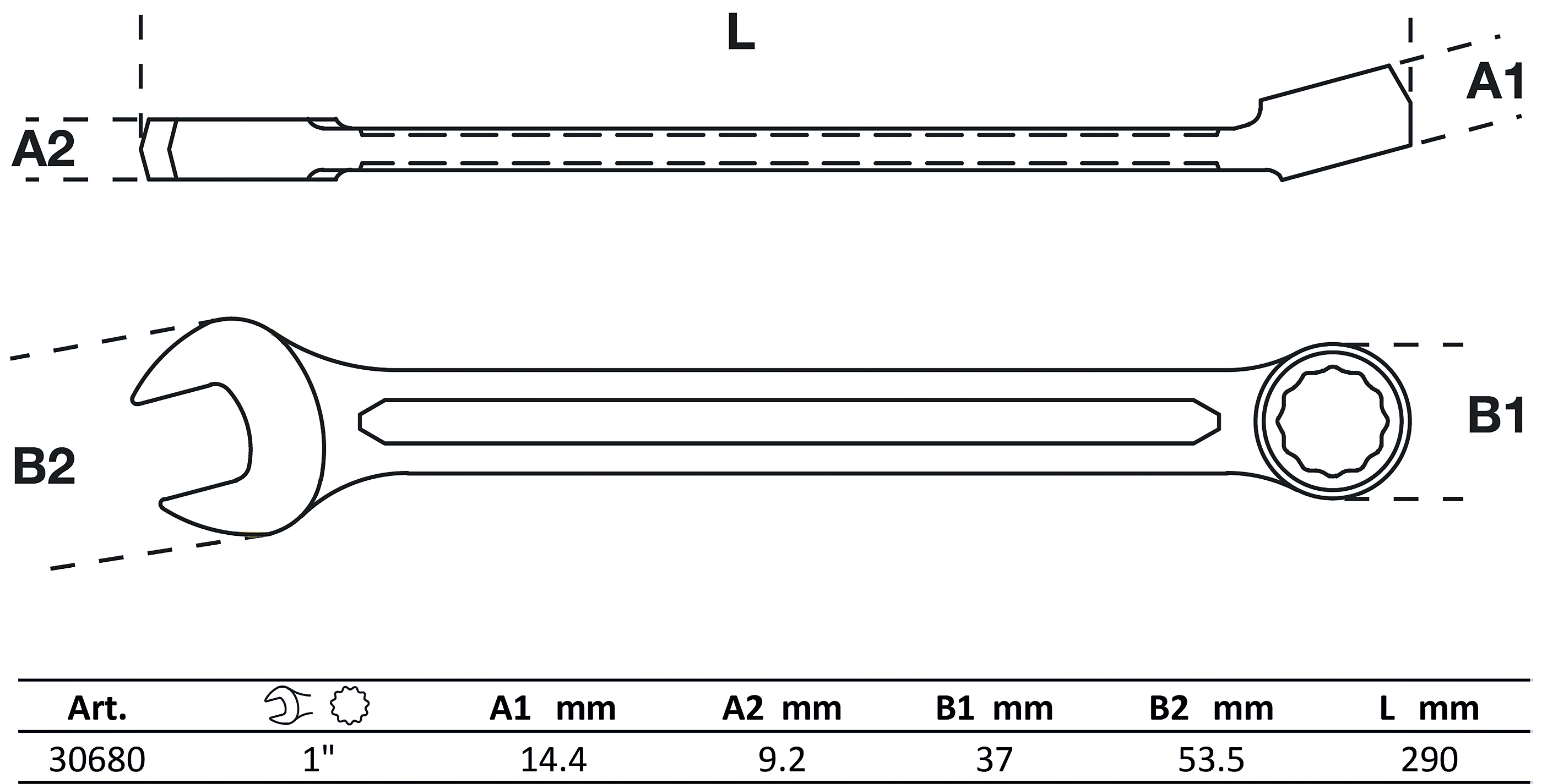 BGS Maul-Ringschlüssel | SAE | SW 1"