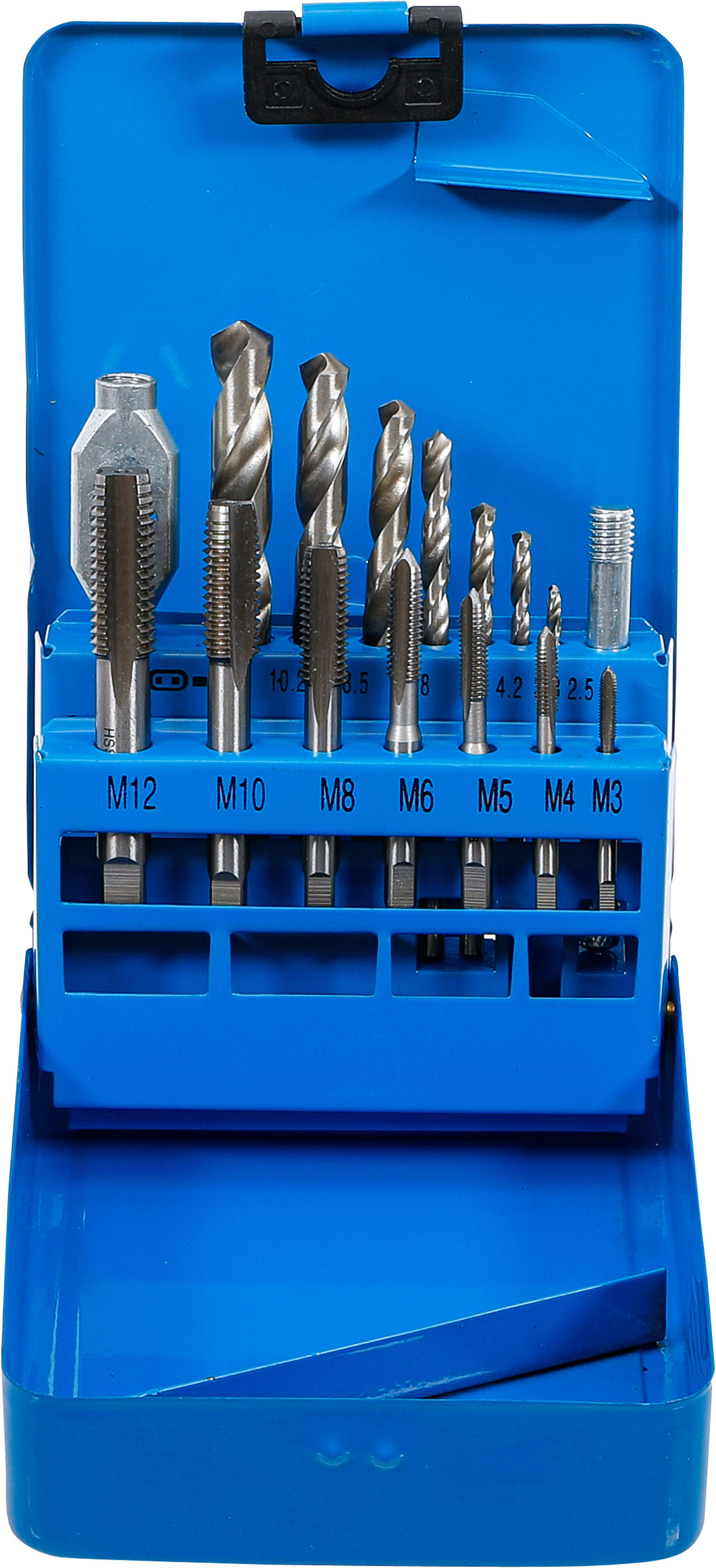 BGS Gewindeschneid-/HSS-Bohrer-Satz | M3 - M12 / 2,5 - 10,2 mm | 16-tlg.