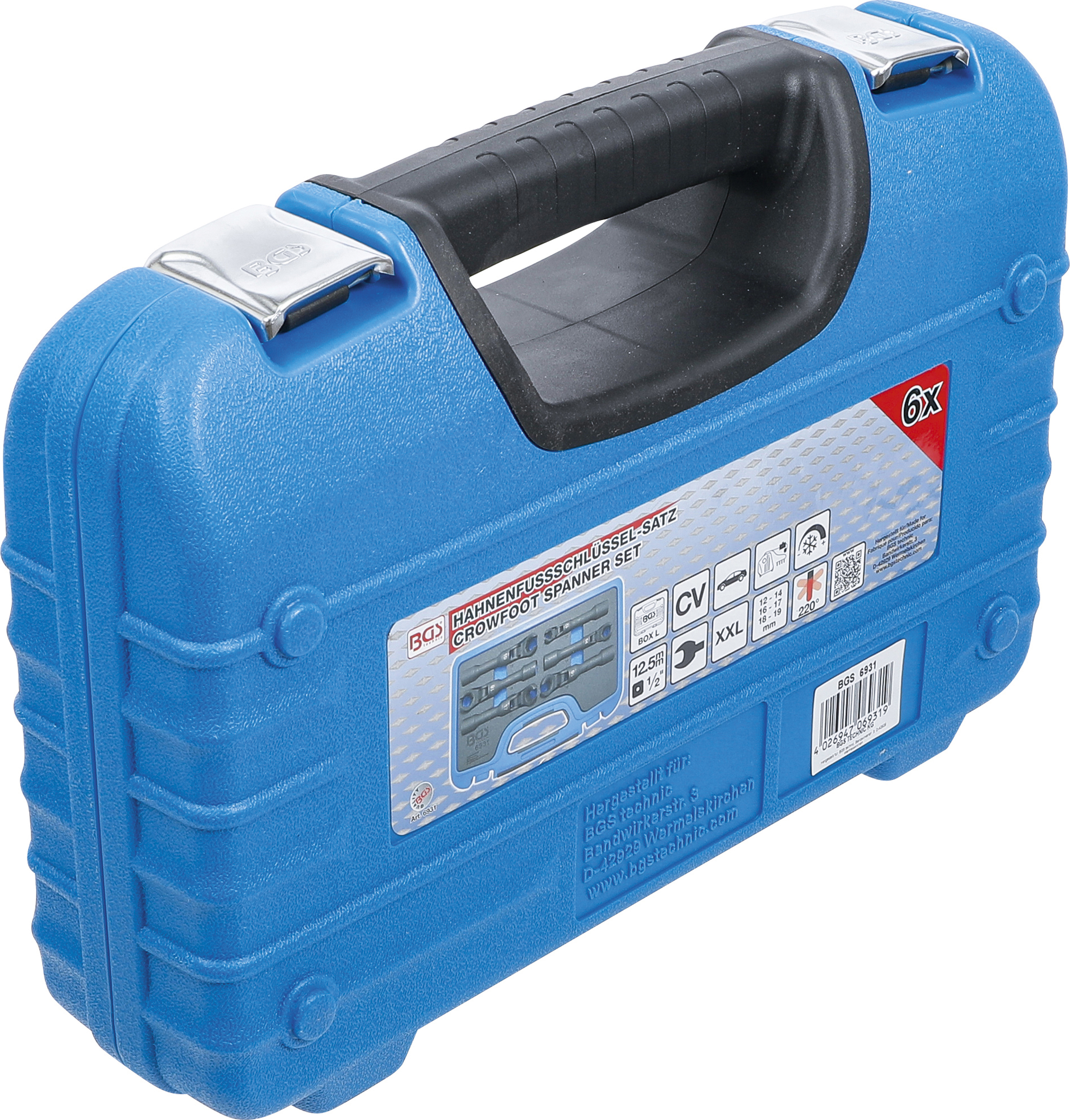 BGS Hahnenfußschlüssel-Satz | Antrieb Innenvierkant 12,5 mm (1/2") | flexibel | 6-tlg.