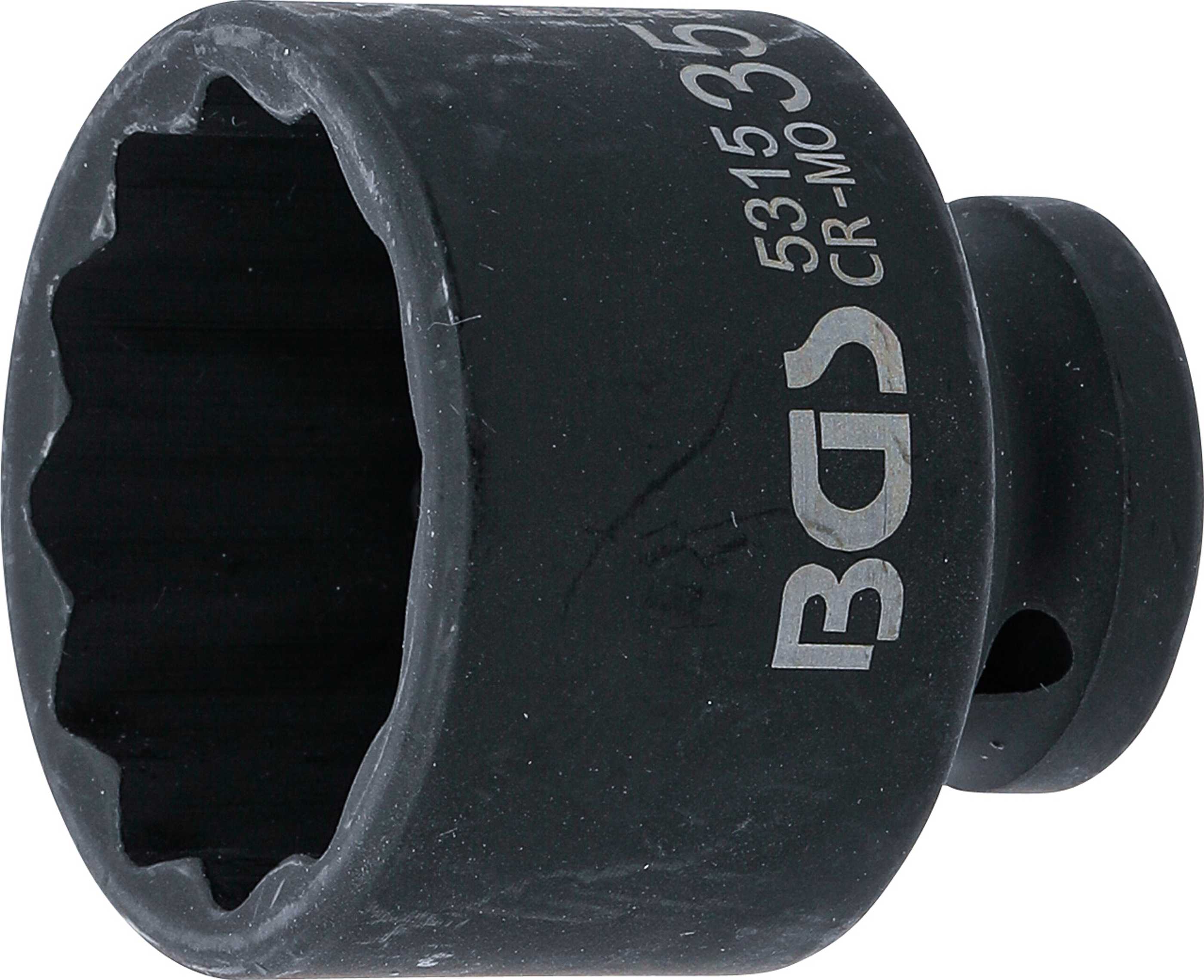 BGS Kraft-Steckschlüssel-Einsatz Zwölfkant | Antrieb Innenvierkant 12,5 mm (1/2") | SW 35 mm