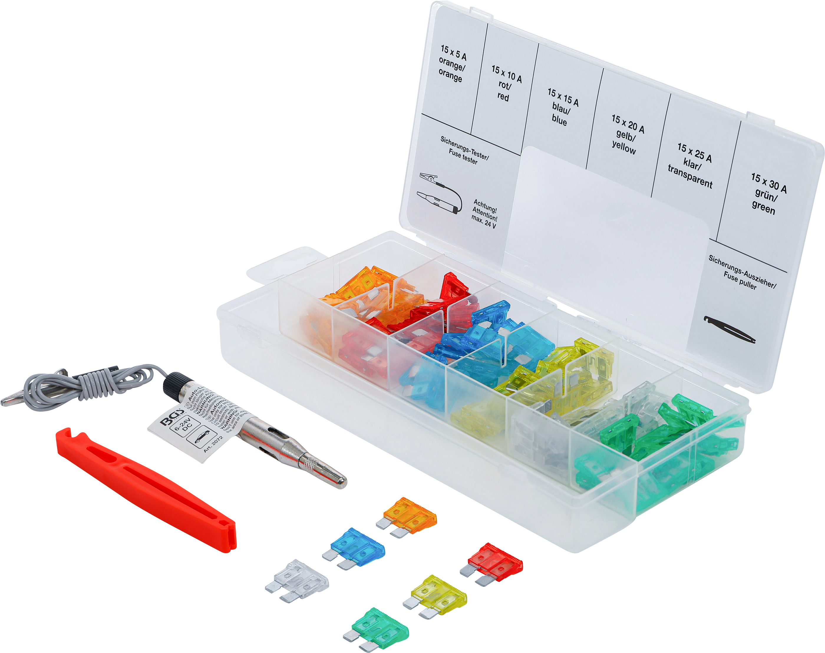 BGS Kfz-Sicherungs-Sortiment | Standard | 92-tlg.