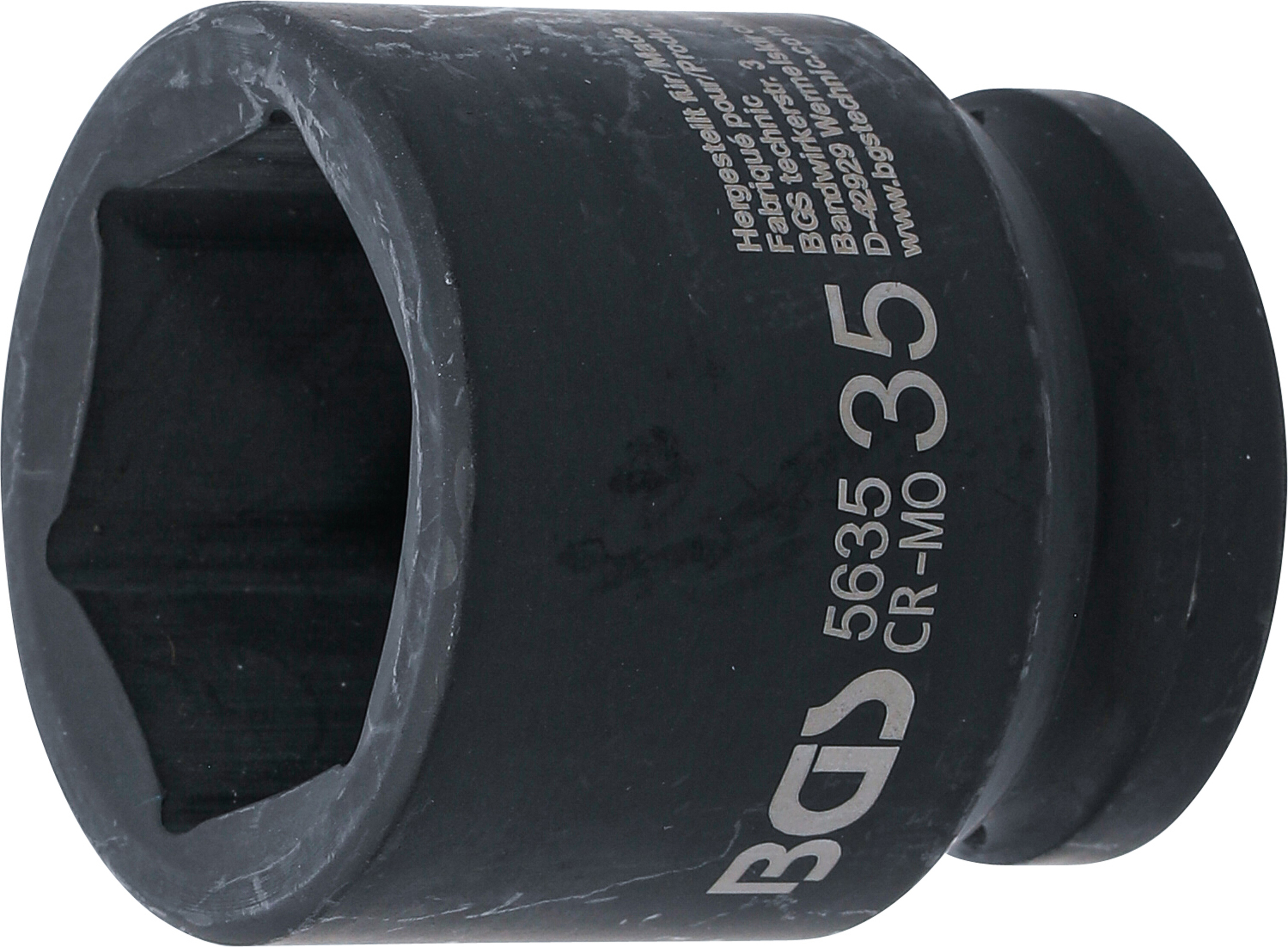 BGS Kraft-Steckschlüssel-Einsatz Sechskant | Antrieb Innenvierkant 20 mm (3/4") | SW 35 mm