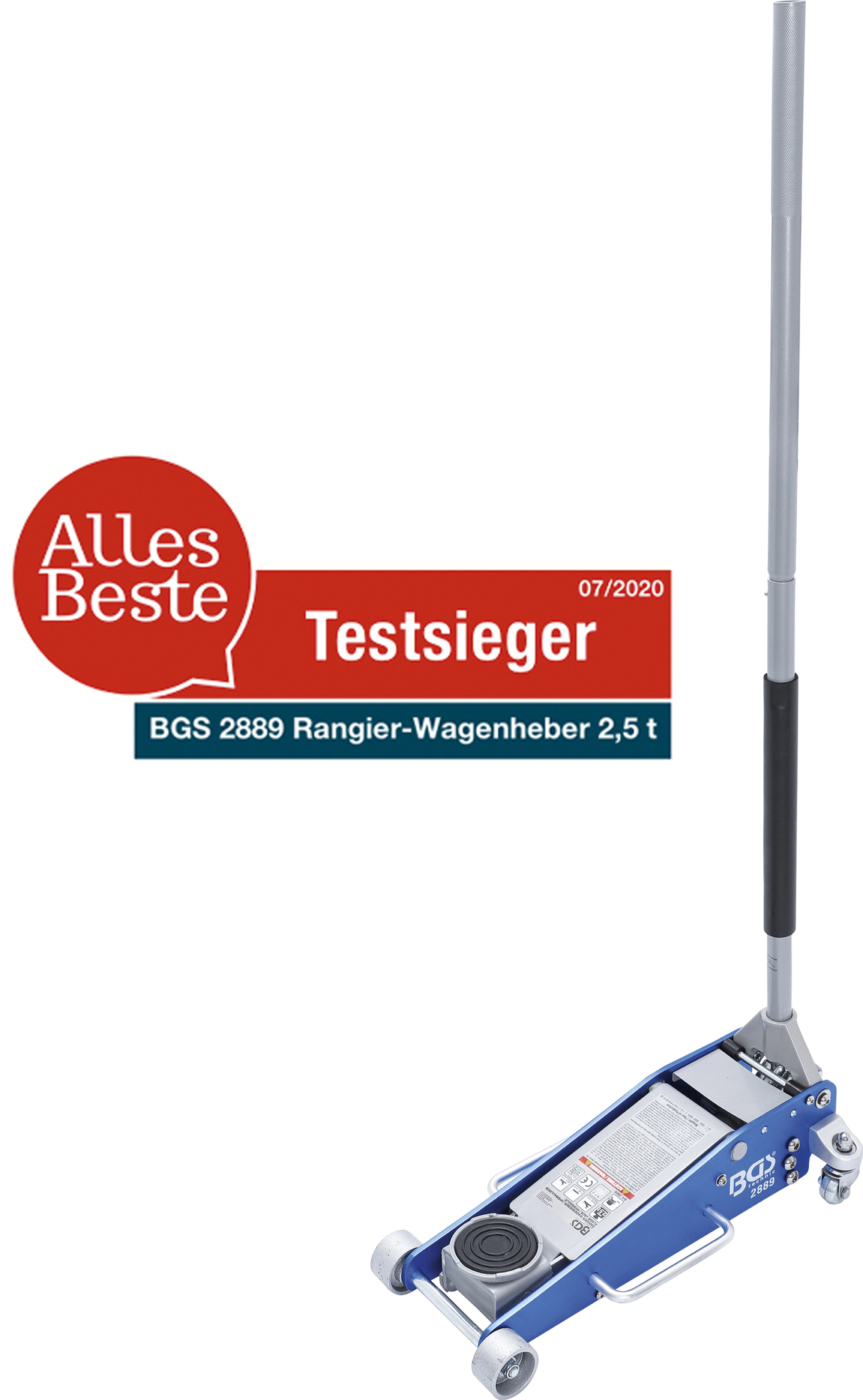 BGS Rangier-Wagenheber | hydraulisch | Aluminium-Stahl-Konstruktion | 2,5 t
