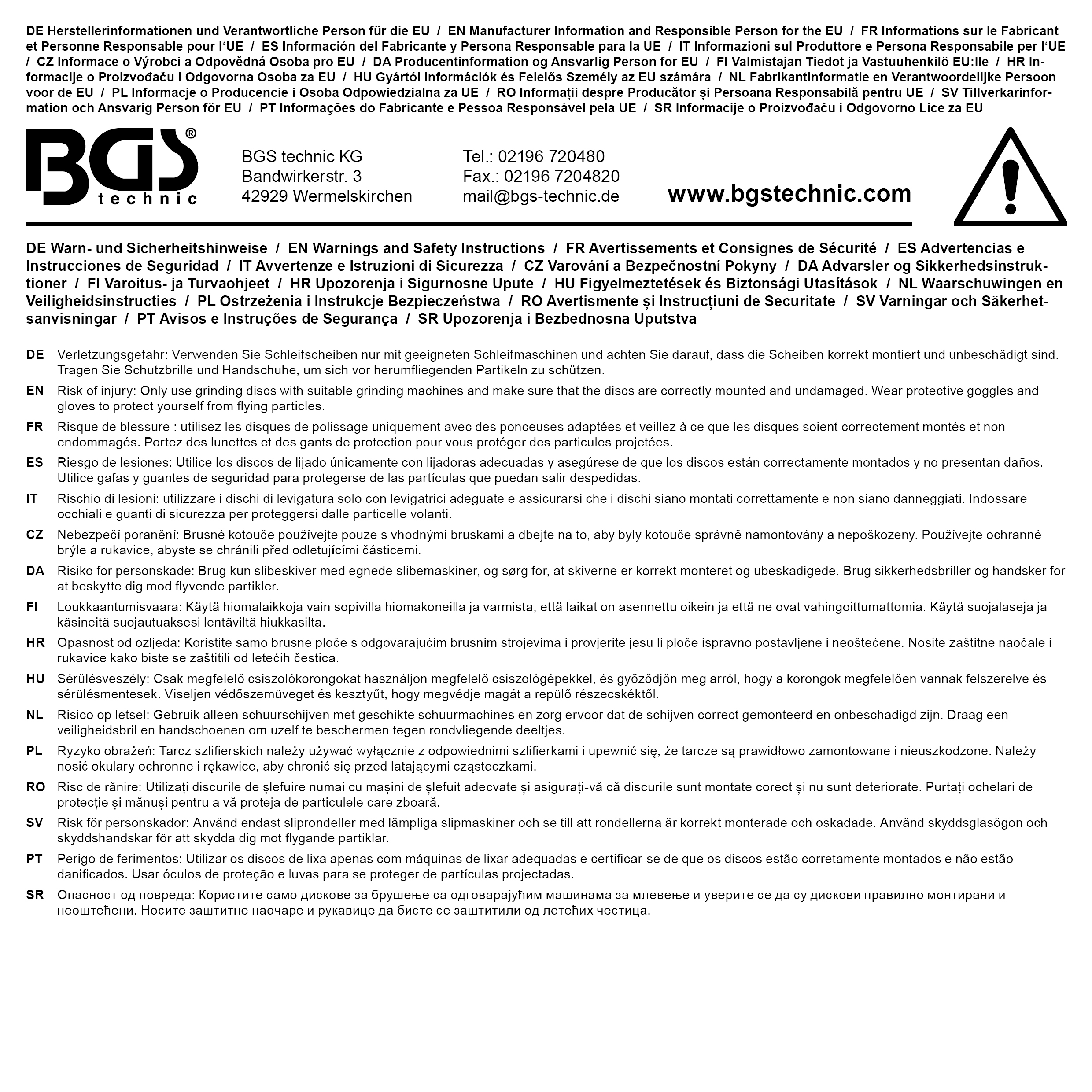 BGS Ersatz-Schleifscheibe | für Art. 74449 | 50 x 14 mm
