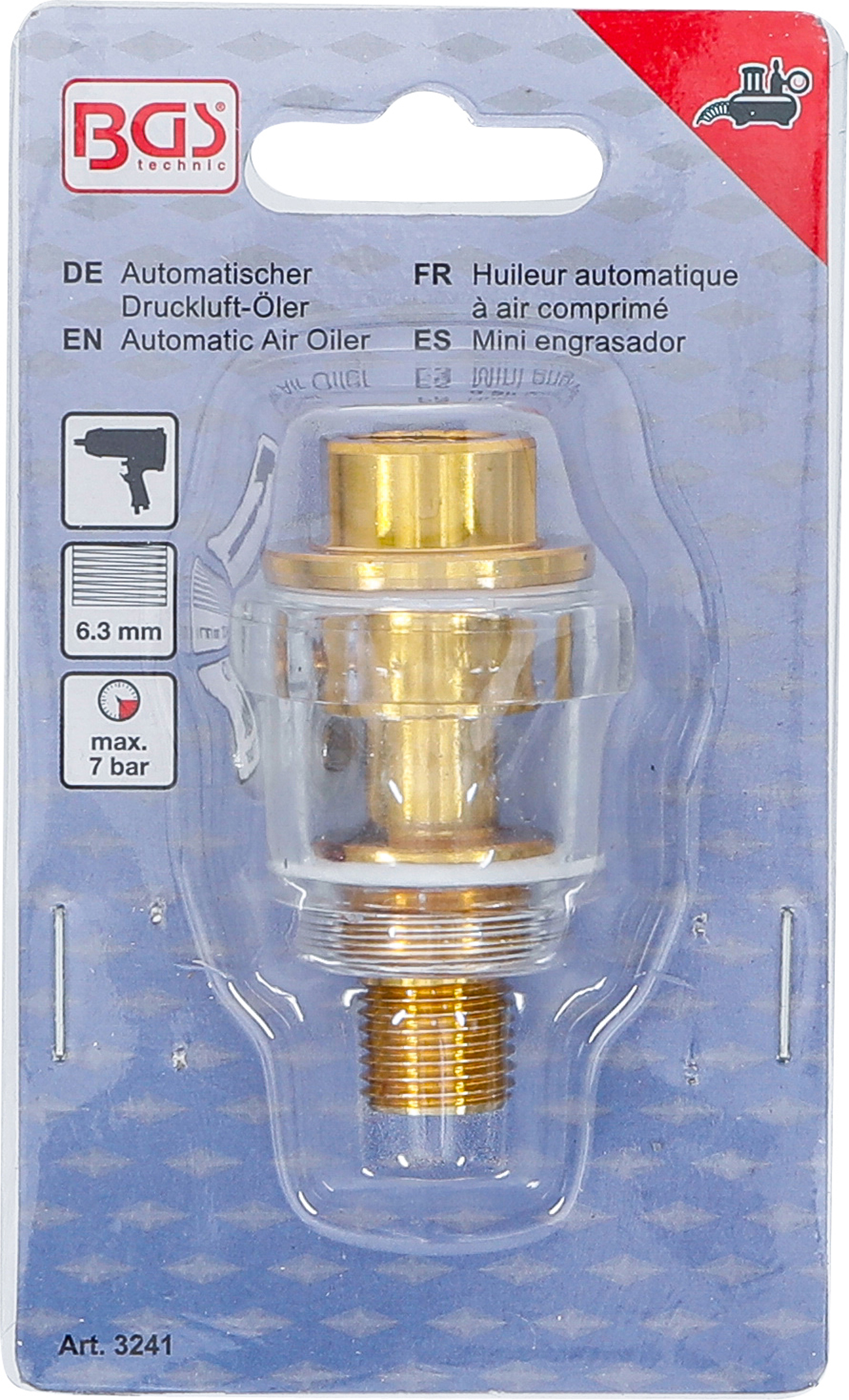 BGS Automatischer Druckluft-Öler | Schlauchanschluss 6,3 mm (1/4")