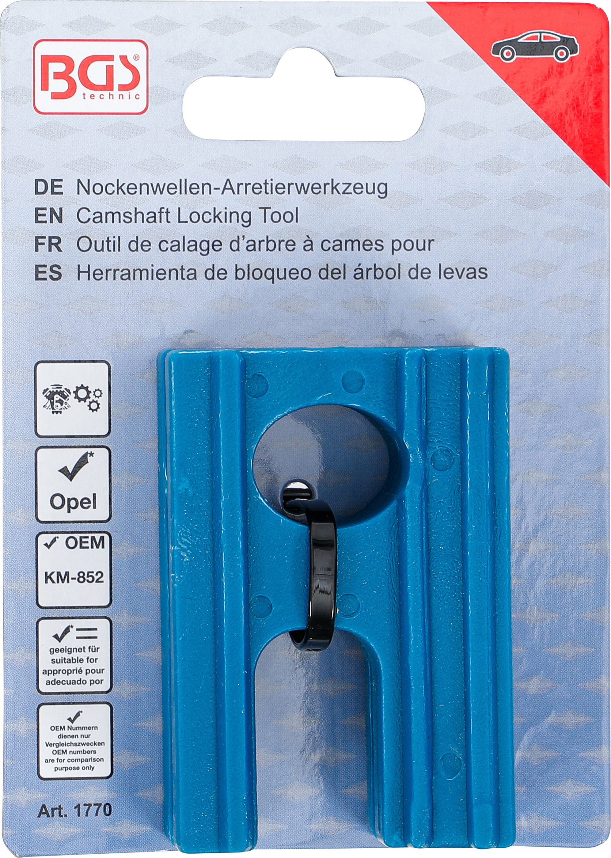 BGS Nockenwellen-Arretierwerkzeug | für Opel Astra, Corsa, Vectra