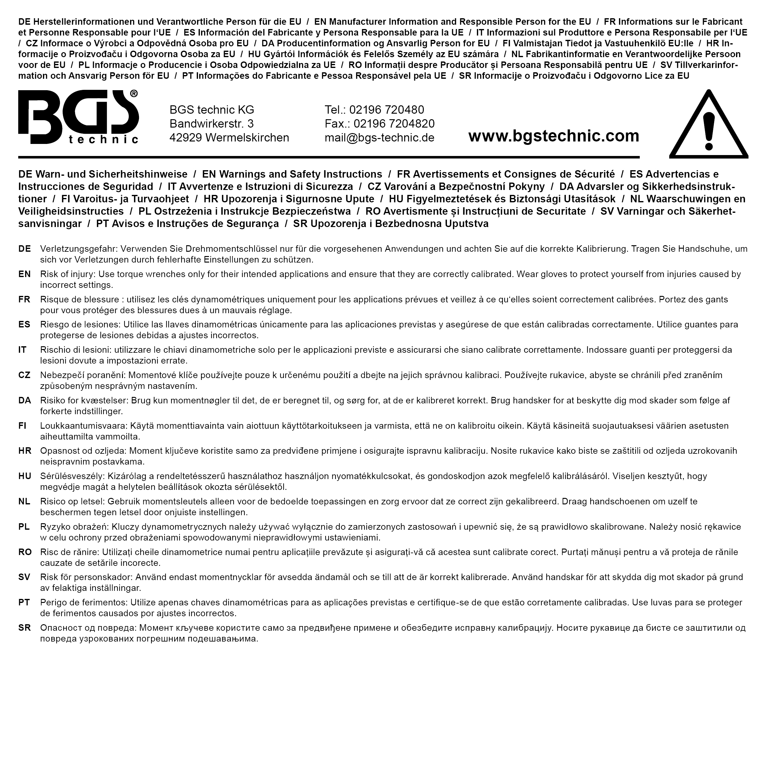 BGS Drehmomentschlüssel | Abtrieb Außenvierkant 20 mm (3/4") | 140 - 980 Nm
