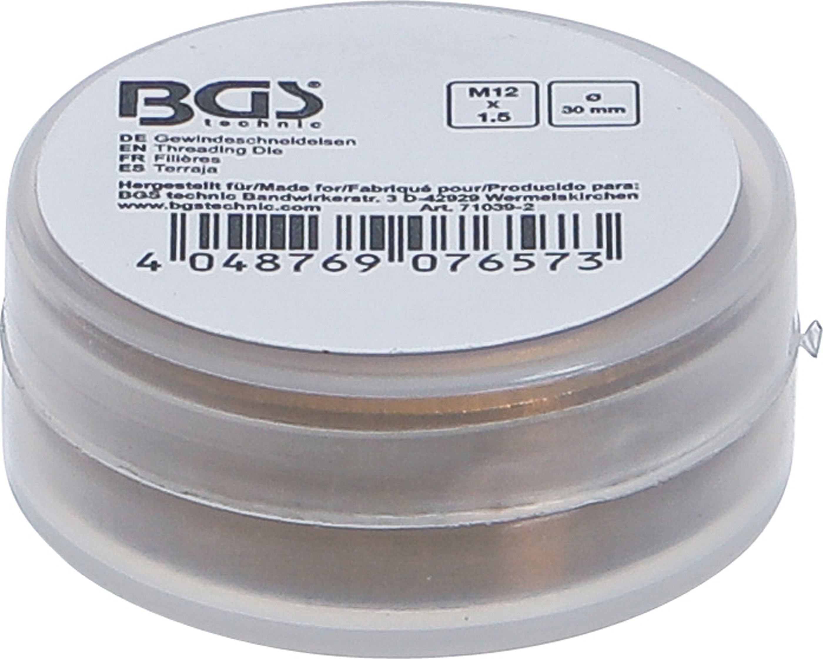 BGS Gewindeschneideisen | M12 x 1,5 x 30 mm