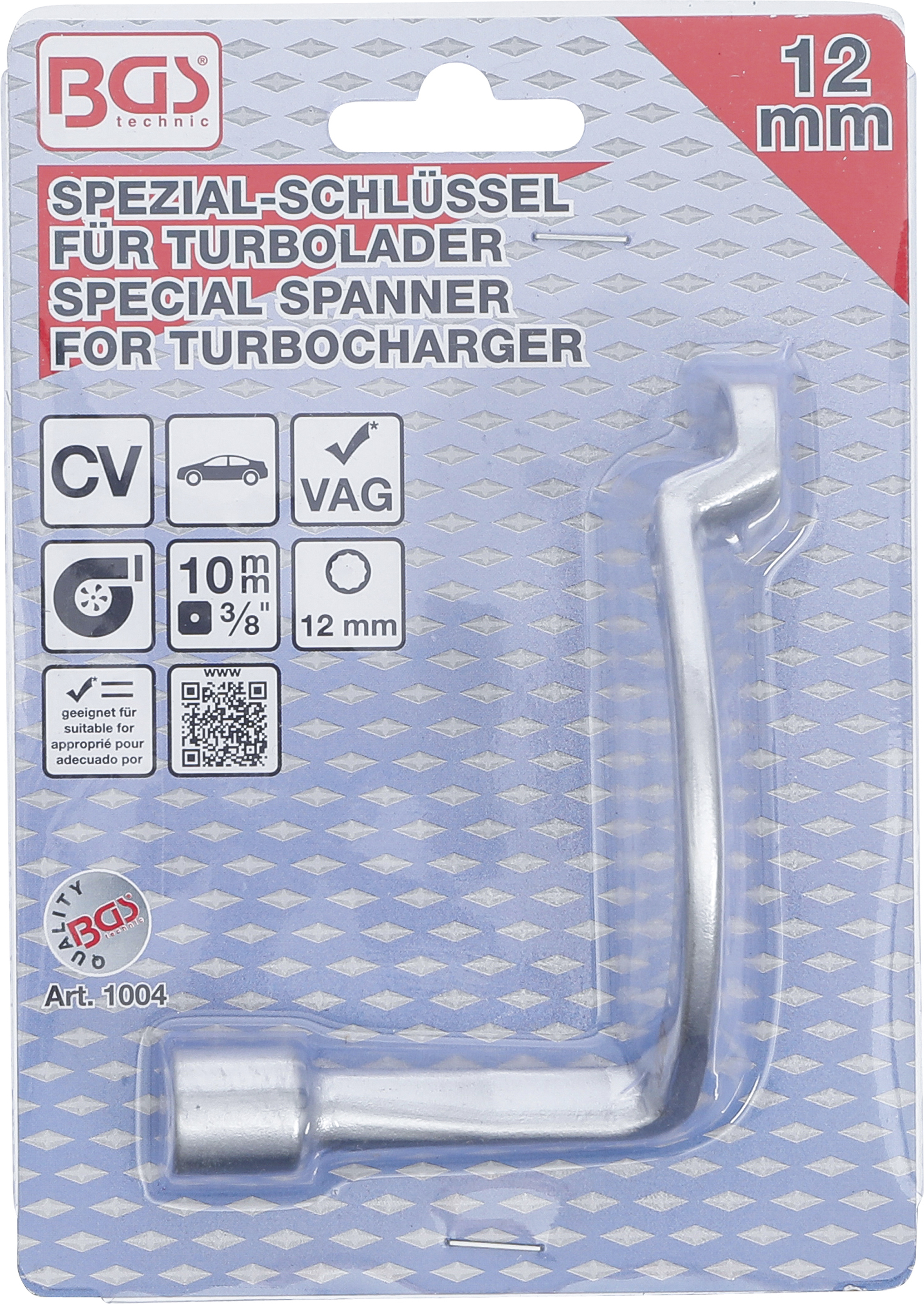 BGS Spezial-Schlüssel für Turbolader, Zwölfkant | für VW, Audi | SW 12 mm