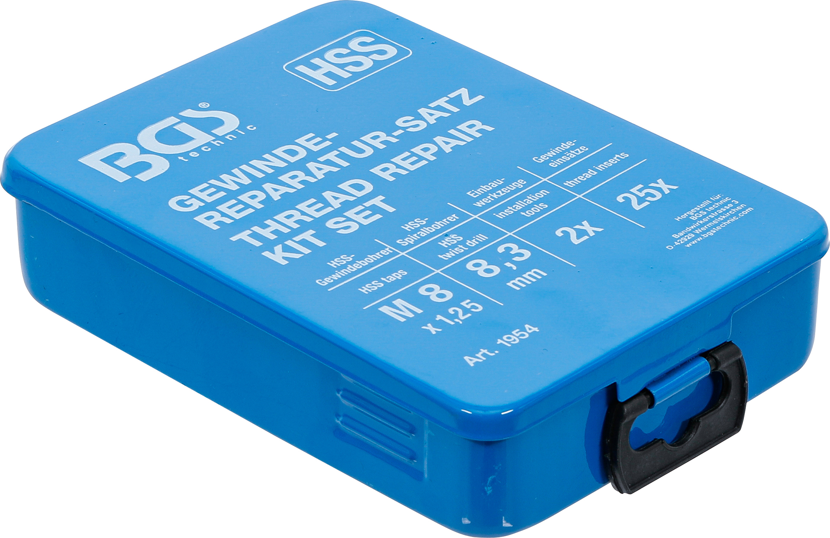 BGS Gewinde-Reparatursatz | M8 x 1,25 | 29-tlg.